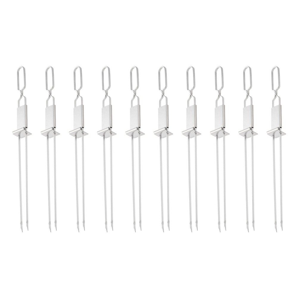 Stainless Steel Needle Barbecue Skewers with Self Push Plate Barbecue8435