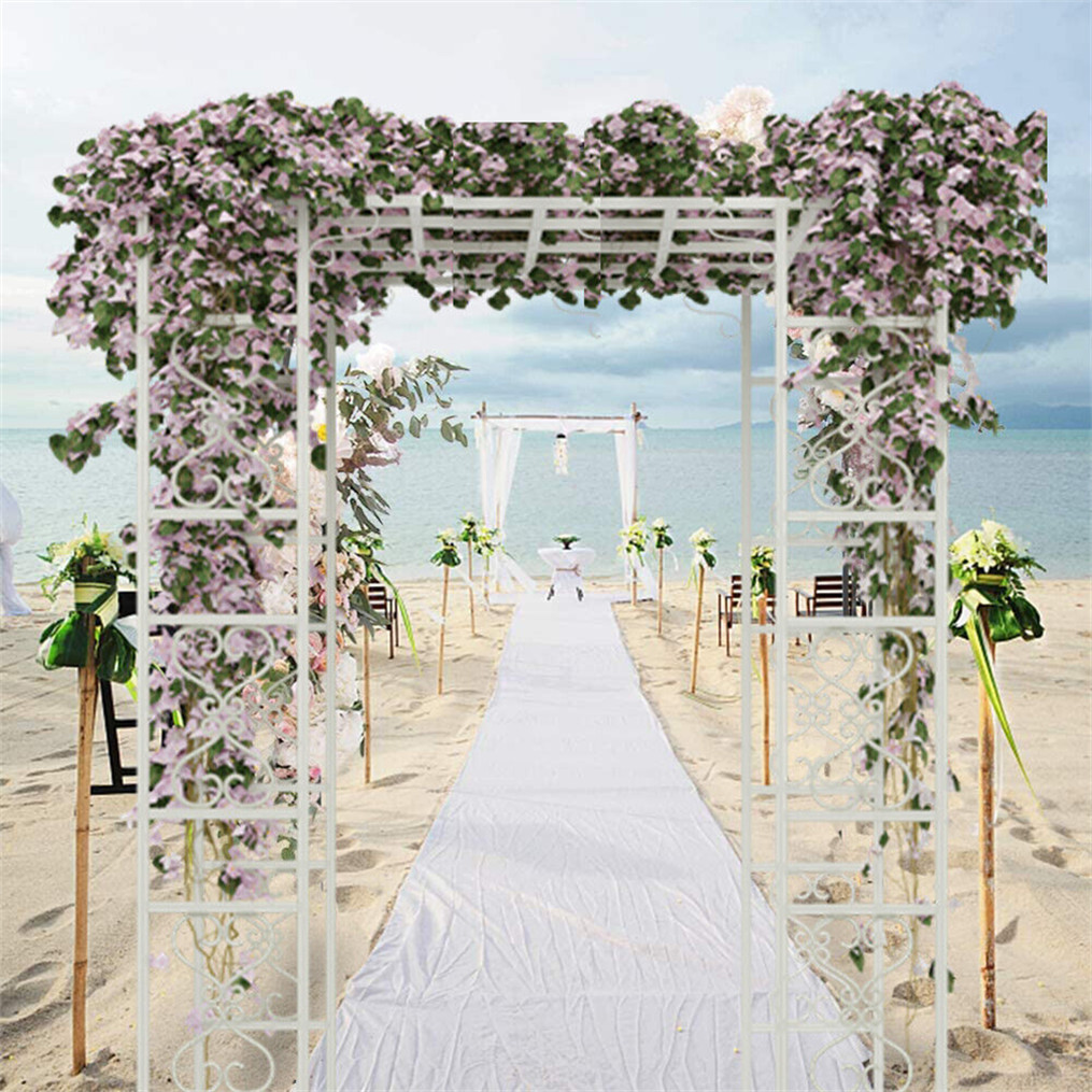 4-Post Tall Metal Gazebo Garden Canopy Outdoor Wedding Party Sun Shelter Steel