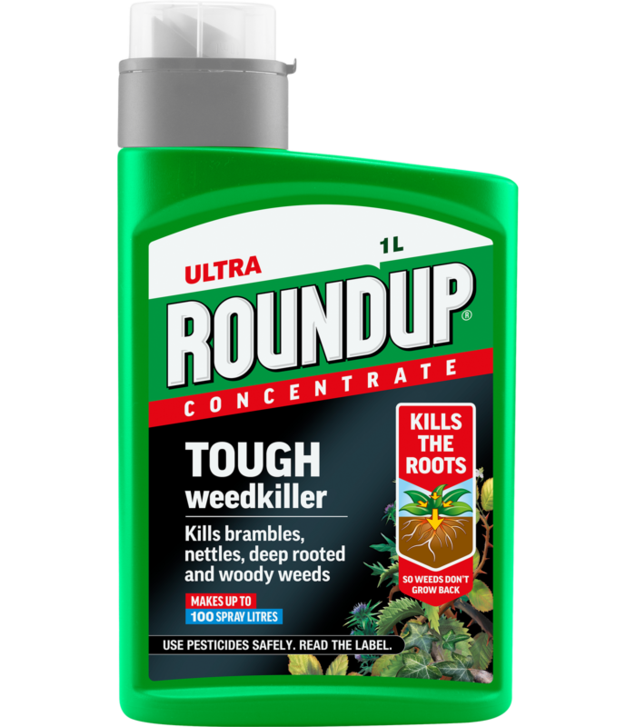 Roundup Tough Ready to use Weedkiller 1L Super Concentrate makes up 2 100 spray