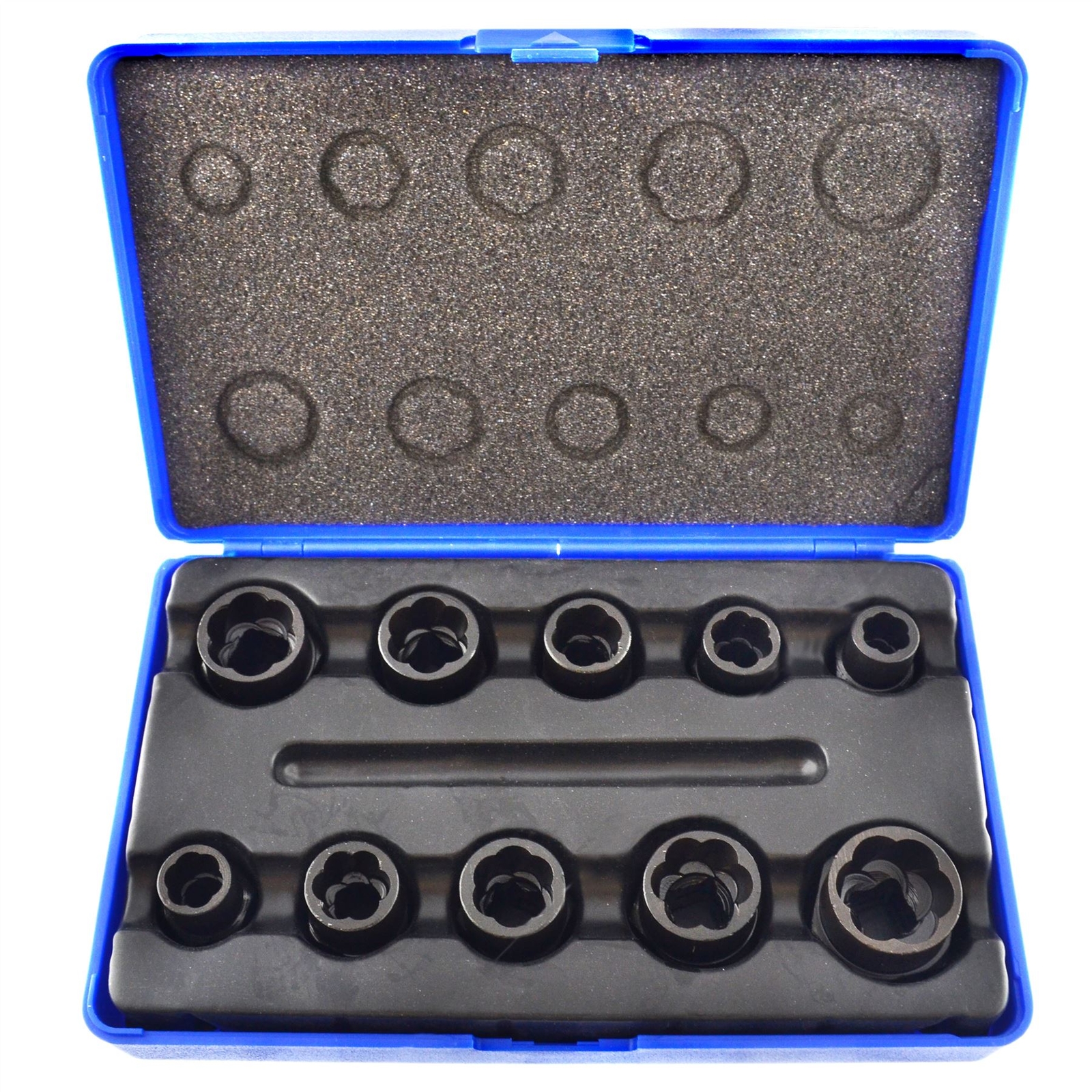 10pc 3/8" Bolt Nut Twist Socket / Wheel Lock Nut Remover / Extractor Set AT080