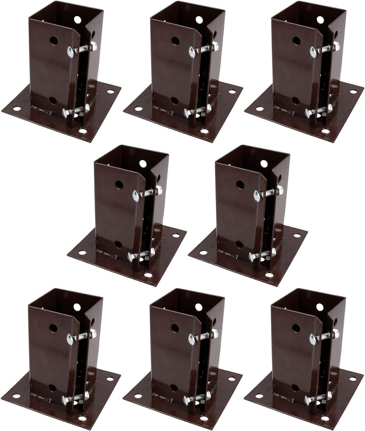 X8 Bolt Down Post Shoe Support Fence Foot Base Support Square Bracket Powder