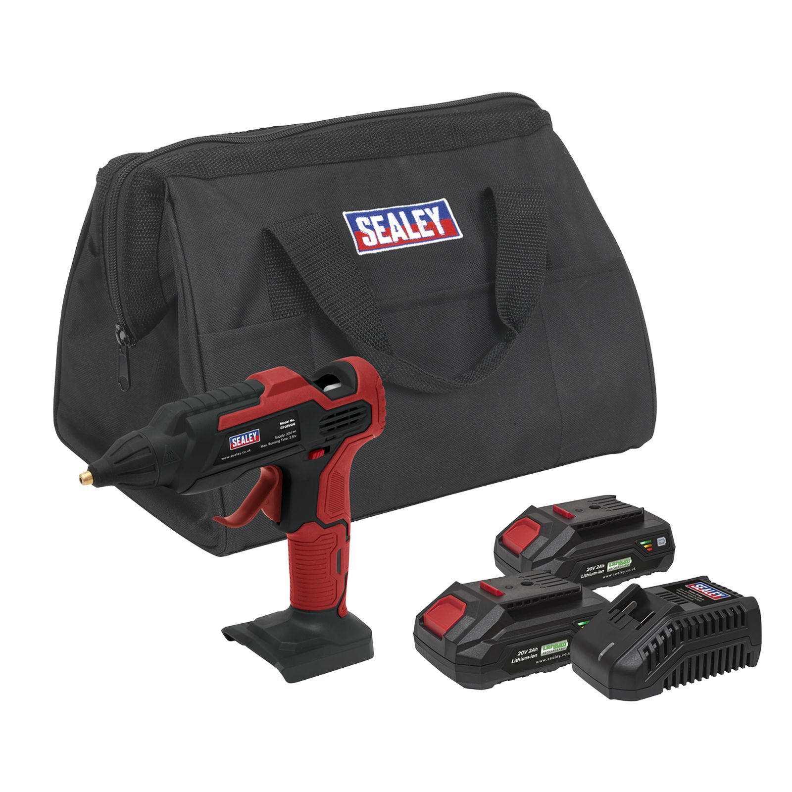 Sealey Cordless Glue Gun Kit 20V - 2 Batteries - CP20VGGKIT