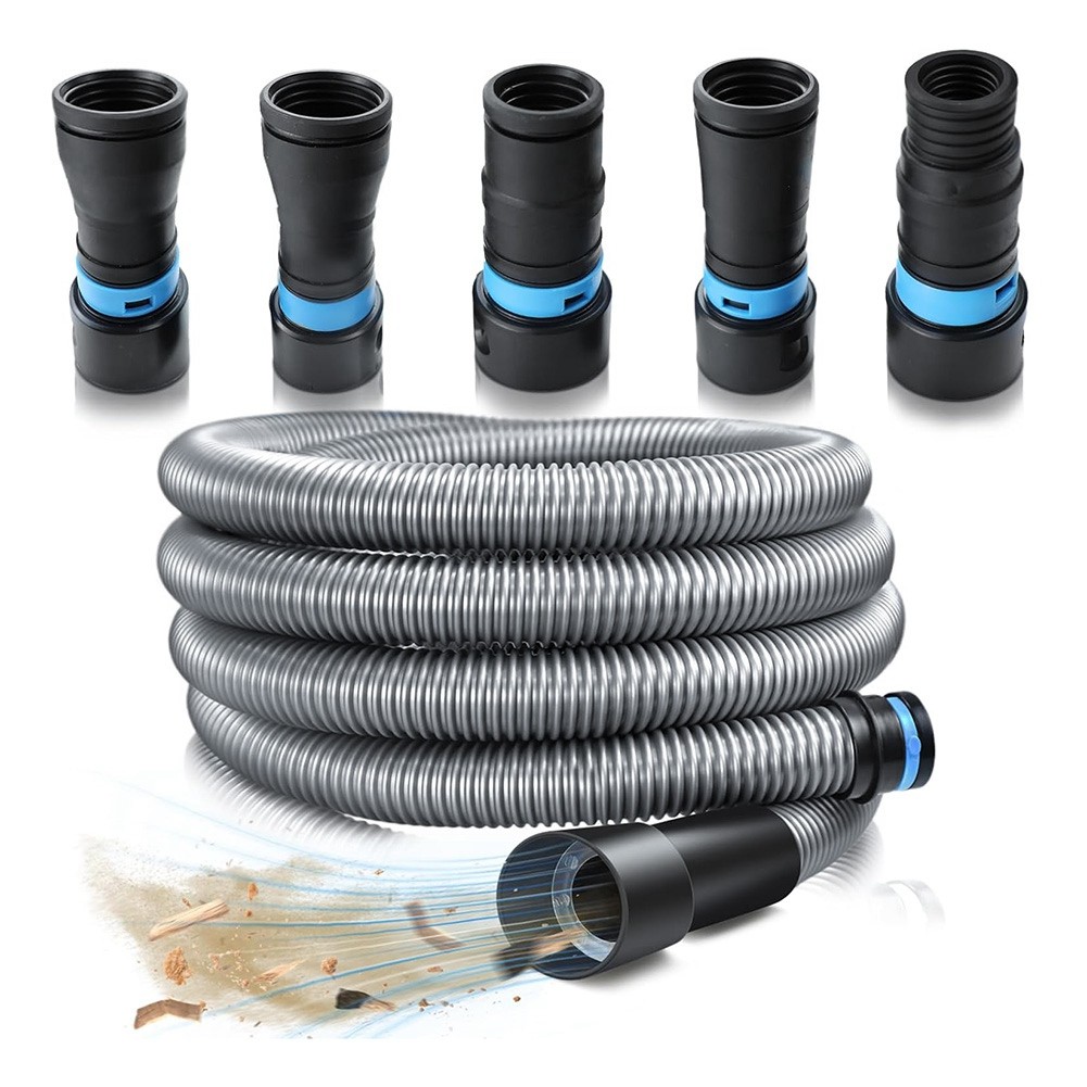 1 1/4 Inch X 10 Feet Dust Collection Hose Kit for Home and Vacuums System8817