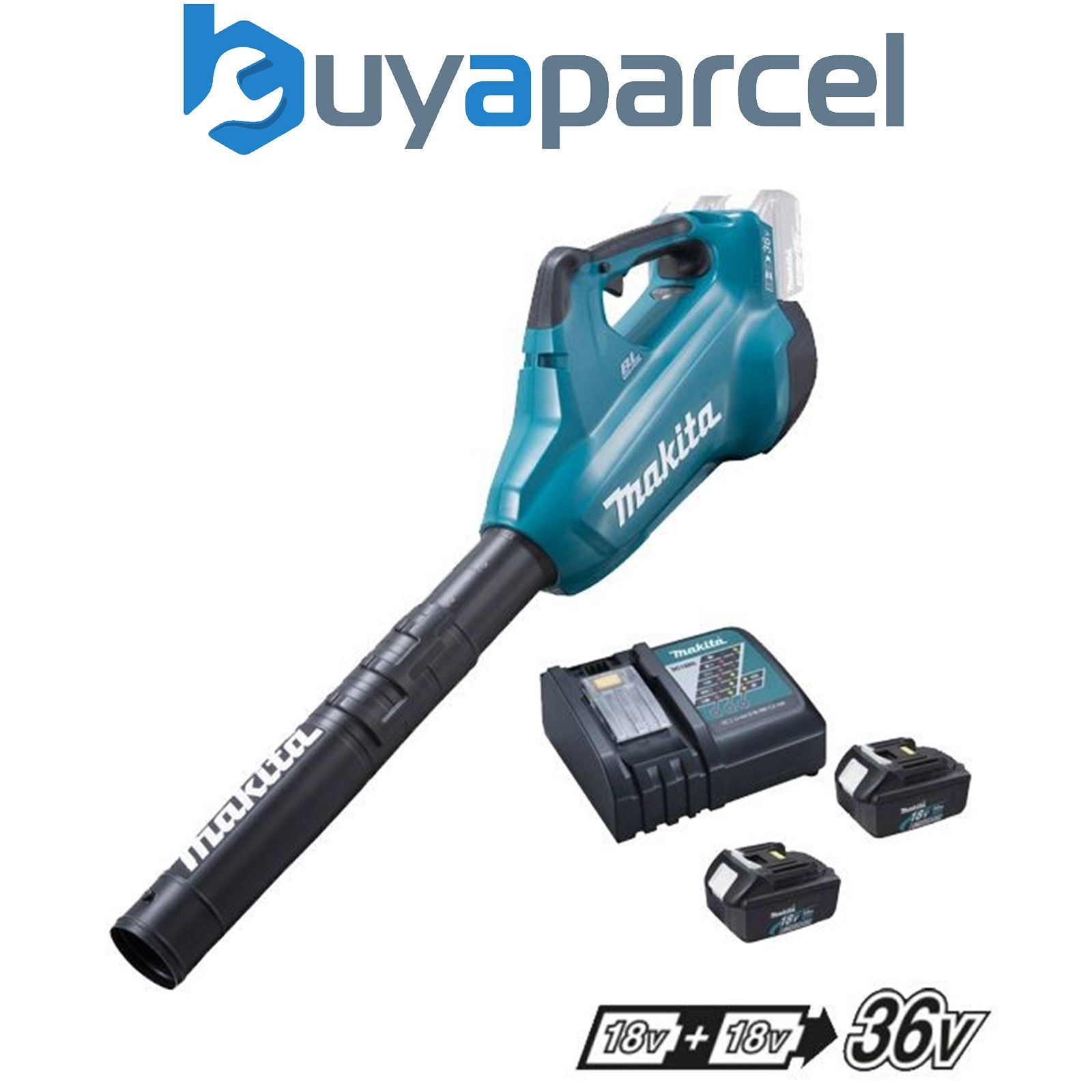 Makita DUB362 Twin LXT 18v 36v Li-Ion Brushless Leaf Blower 2 x 3.0ah +Charger