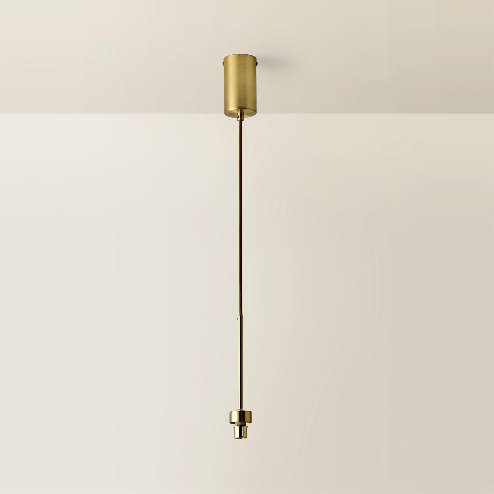 Brushed Gold Single Adjustable Threaded Ceiling Pendant Lampholder Living Room