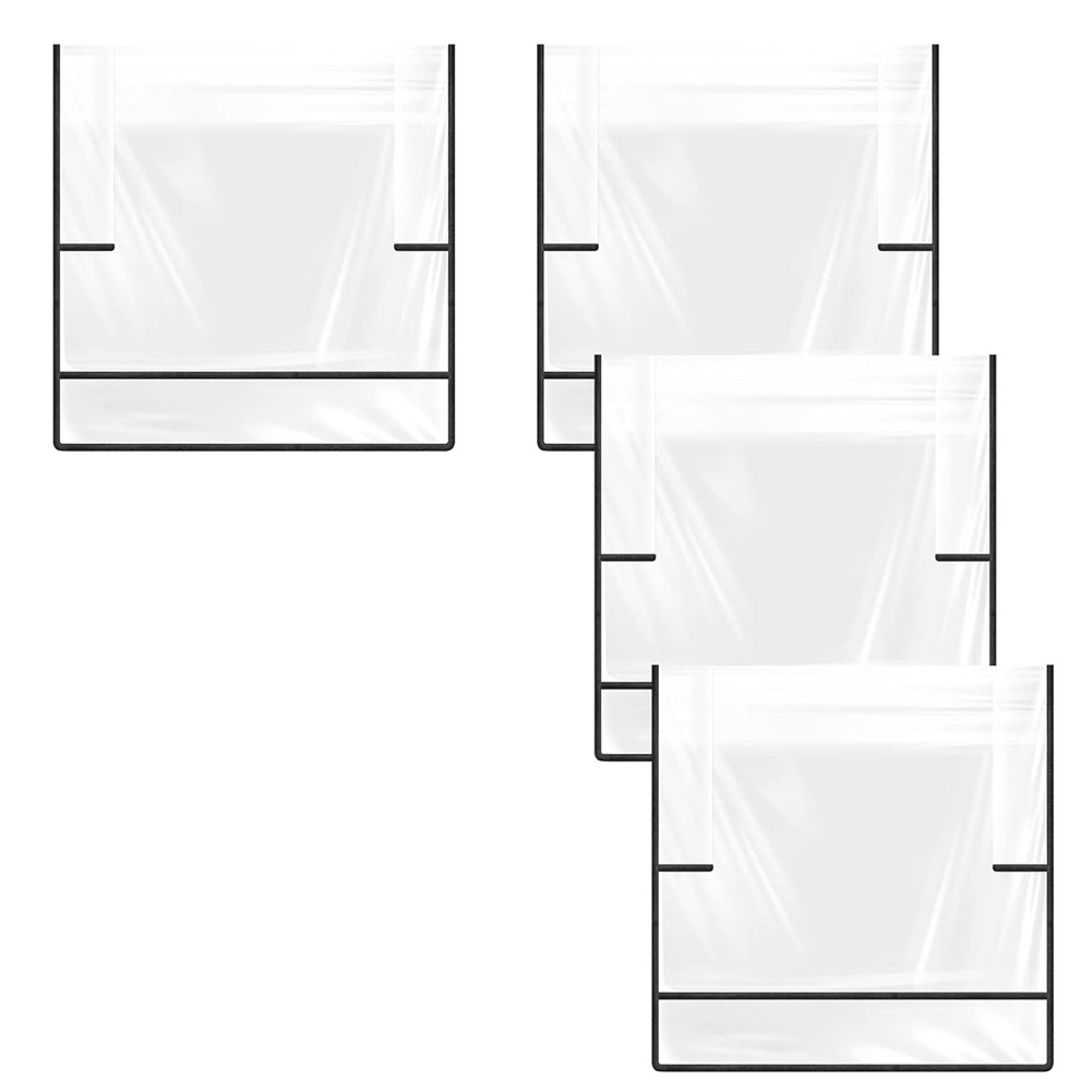 3X(4 Pcs Salon Chair Cover Protectors Clear Chair Covers Equipment Salon7572