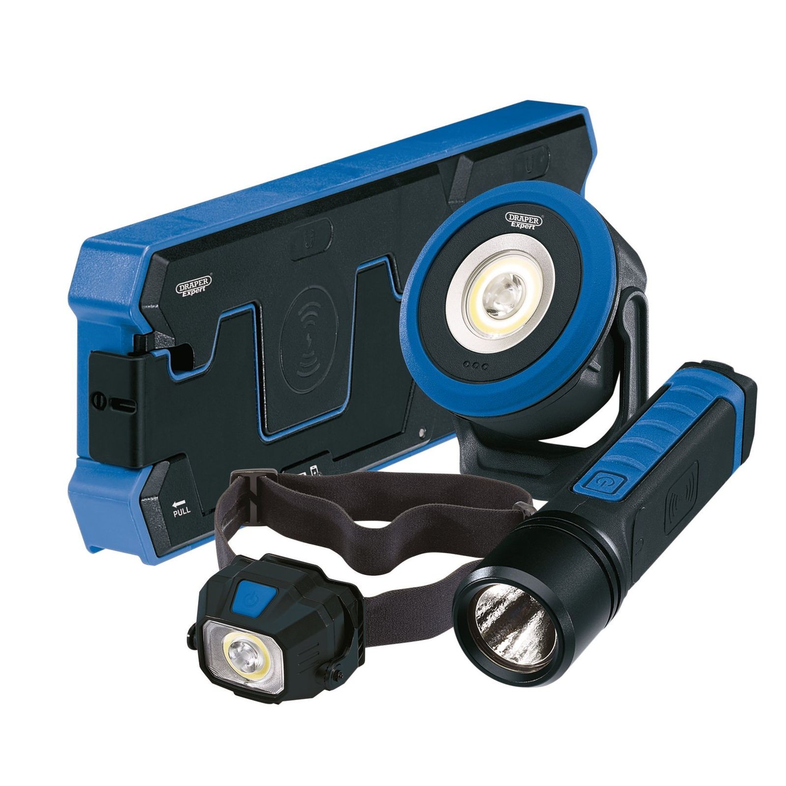 Draper Wireless/Usb Rechargeable Lights Kit With Dual Charging Pad - 08312