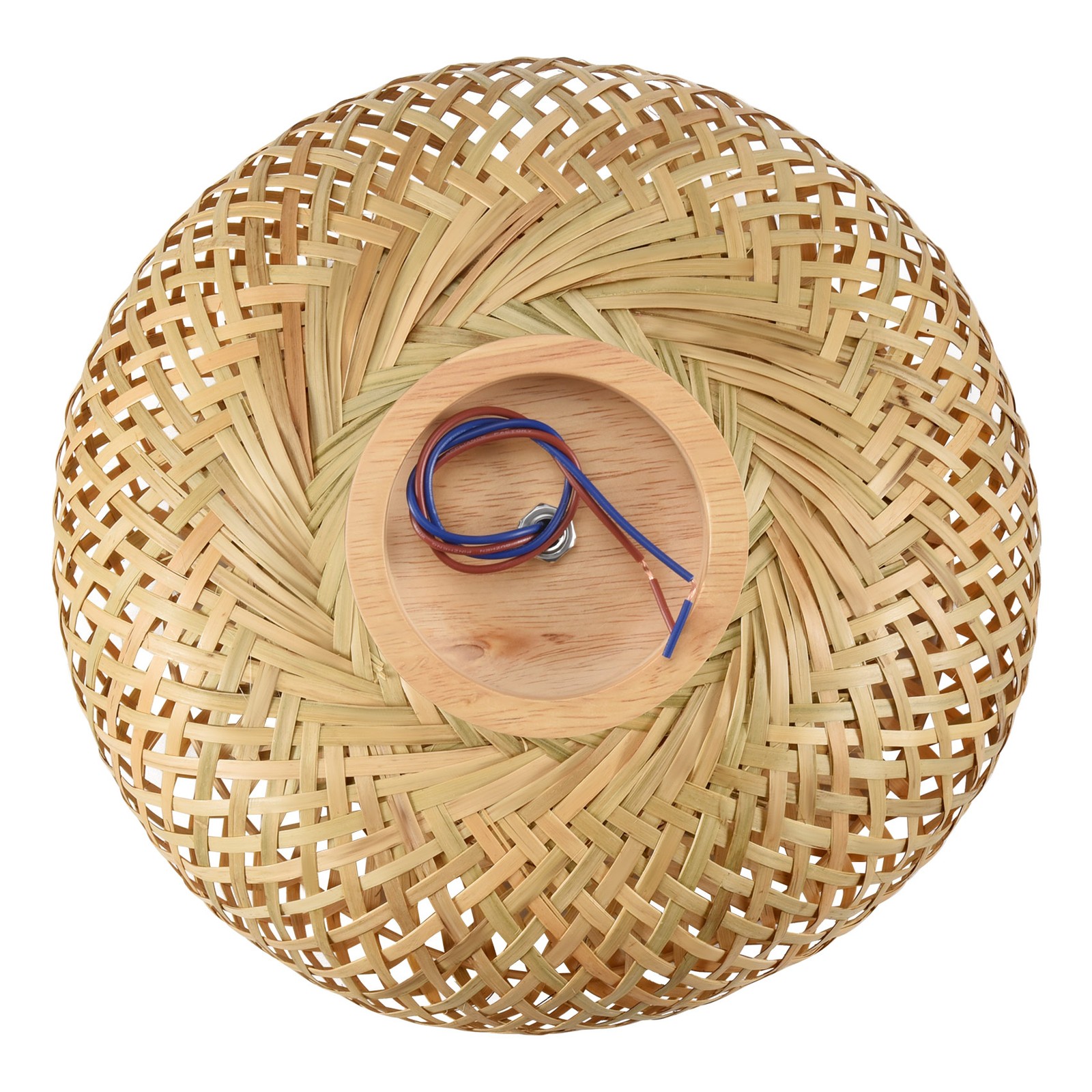 Bamboo Wicker Rattan Light Fixture Flush Mount Hanging Ceiling Lamp for7616