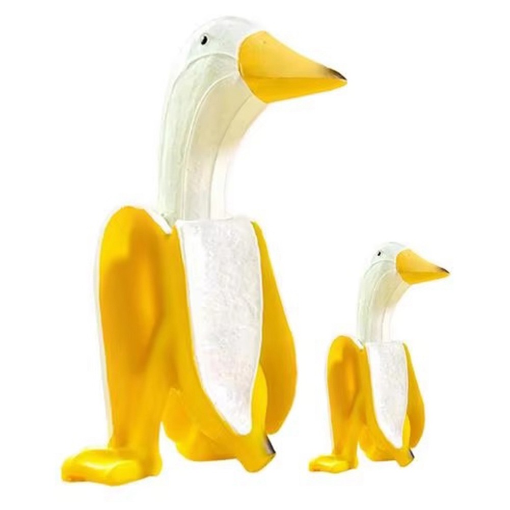 3X(Banana Duck Statue Banana Figurine Outdoor Decoration Garden Decoration6077