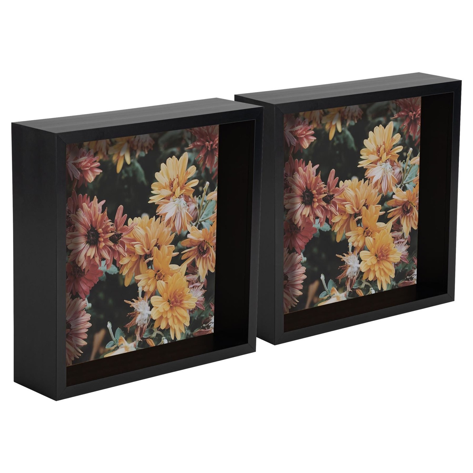 5x 3D Deep Box Photo Frames Standing Hanging Craft Picture Frames 8 x 8" Black