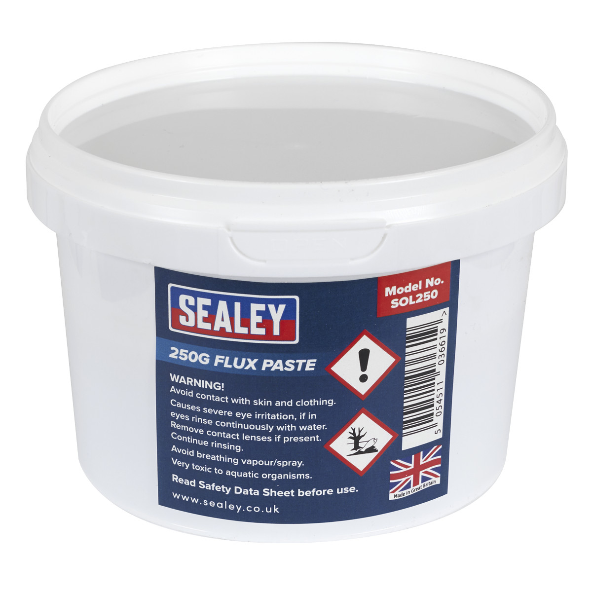Sealey Flux Paste 250g Tub Soldering Grease For Electronics DIY Plumbing SOL250