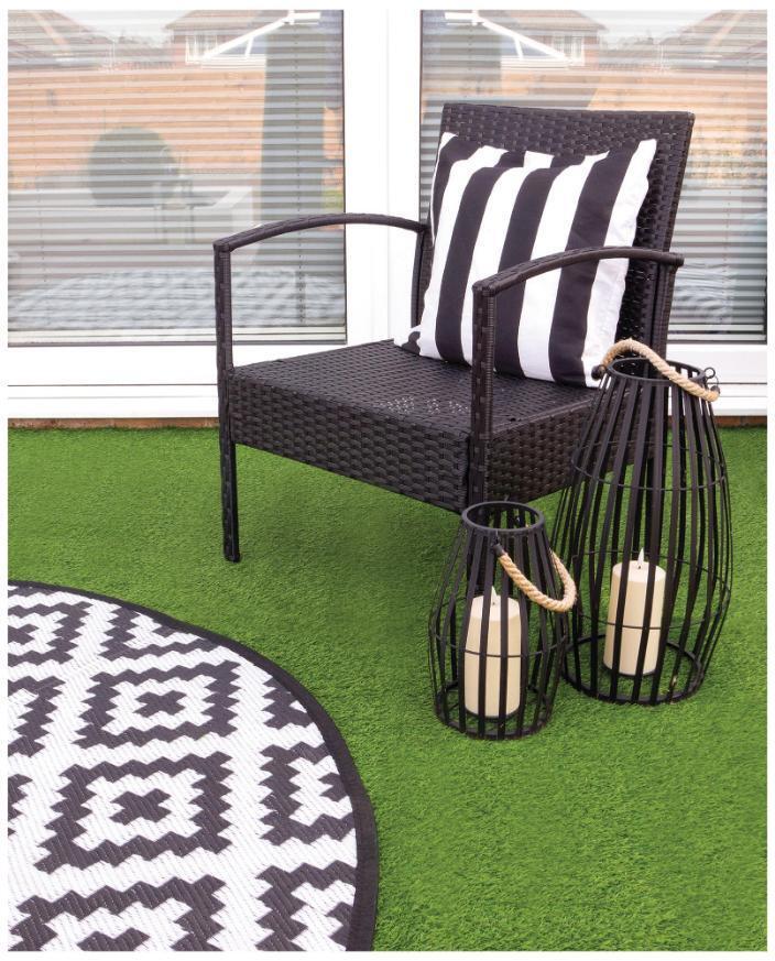 20mm Dark Green Artificial Grass, 1m x 4m - GH1004
