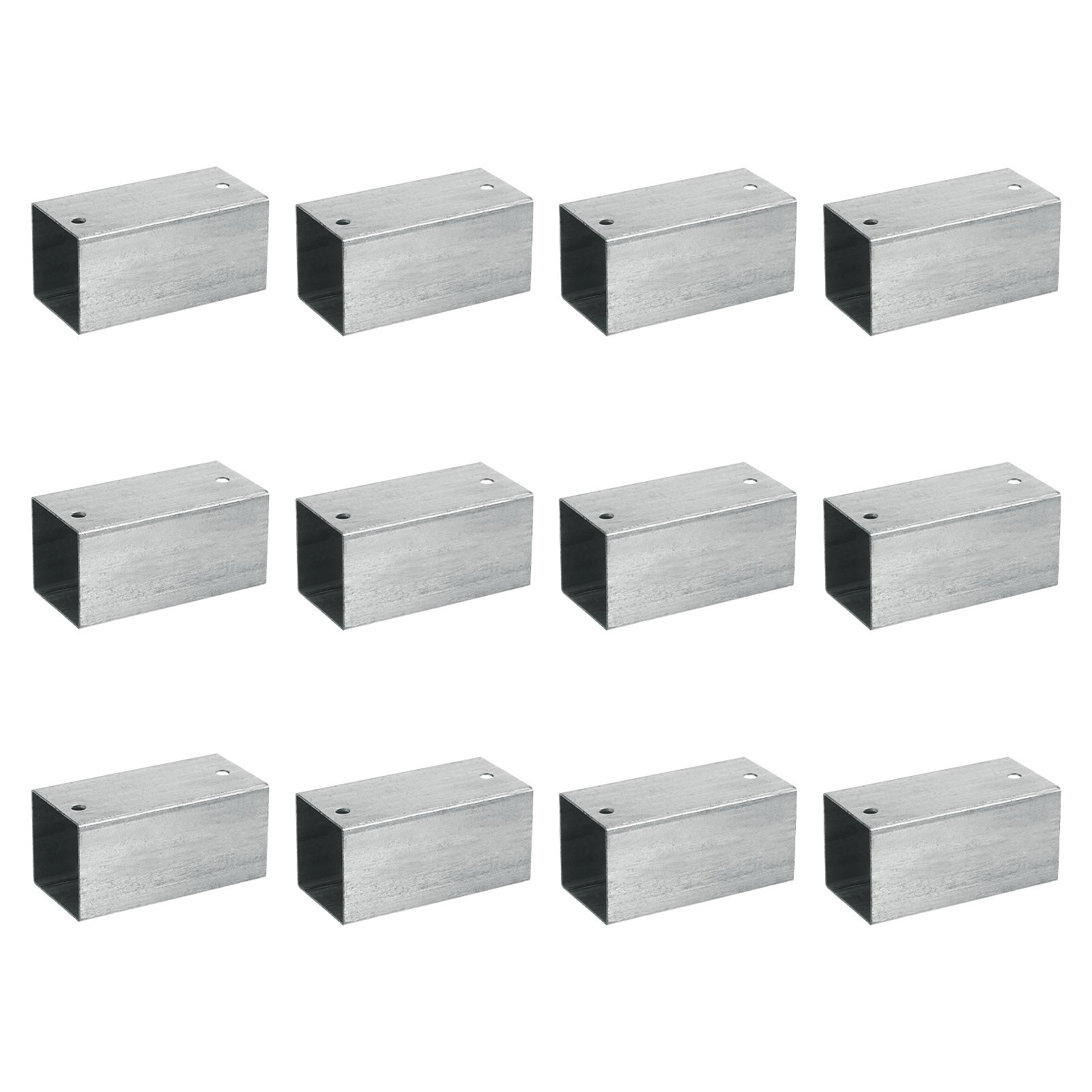 Square Pipe Fitting, Woodworking Base Kit for 1.6" x 1.6" Lumber (12 Pack)