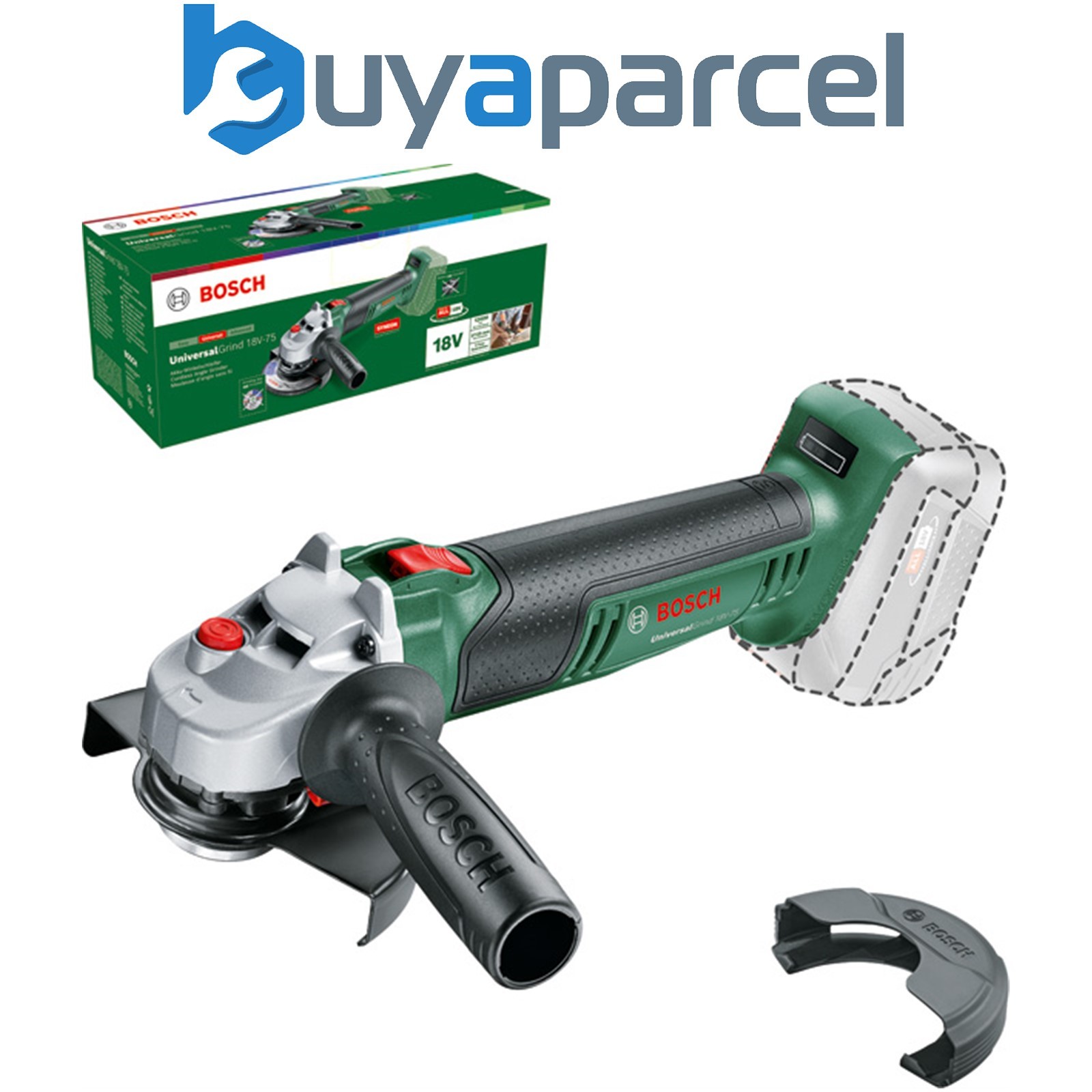 Bosch Cordless Angle Grinder UniversalGrind 18V-75 Carton box 06033E5003