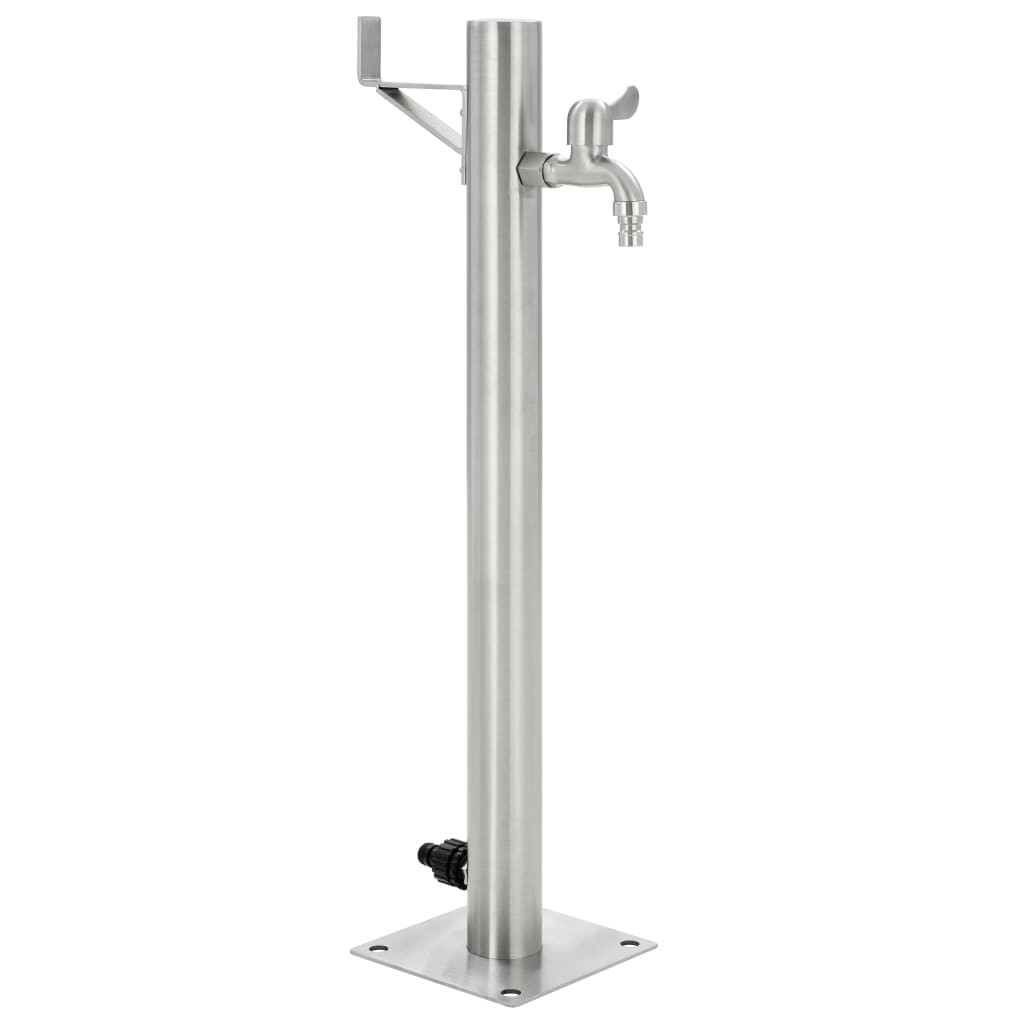 Garden Water Column Stainless Steel Round 65cm Watering Irrigation vidaXL