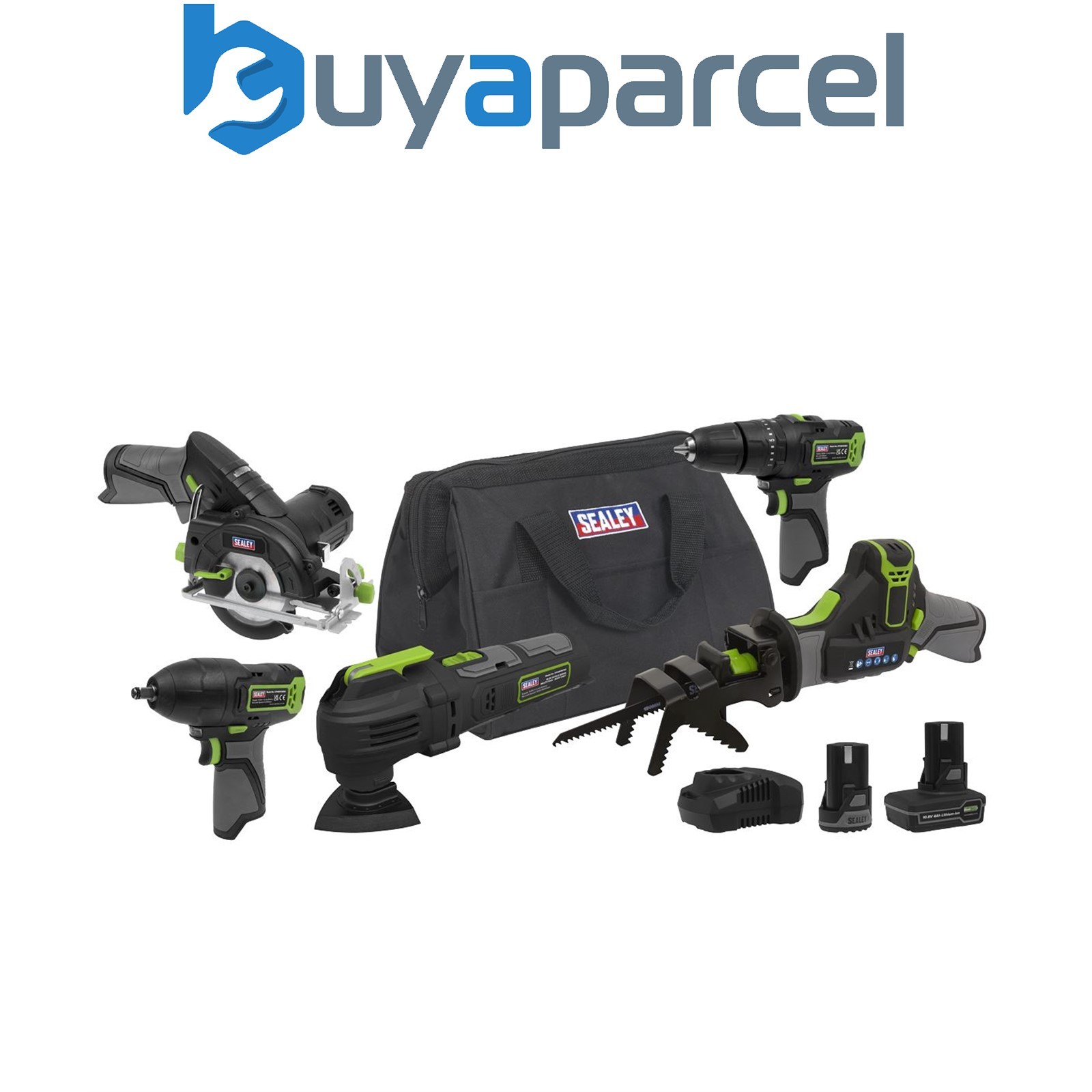 Sealey CP108VCOMBO8 5 x SV10.8 Series Cordless Power Kit 10.8V - 2 Batteries