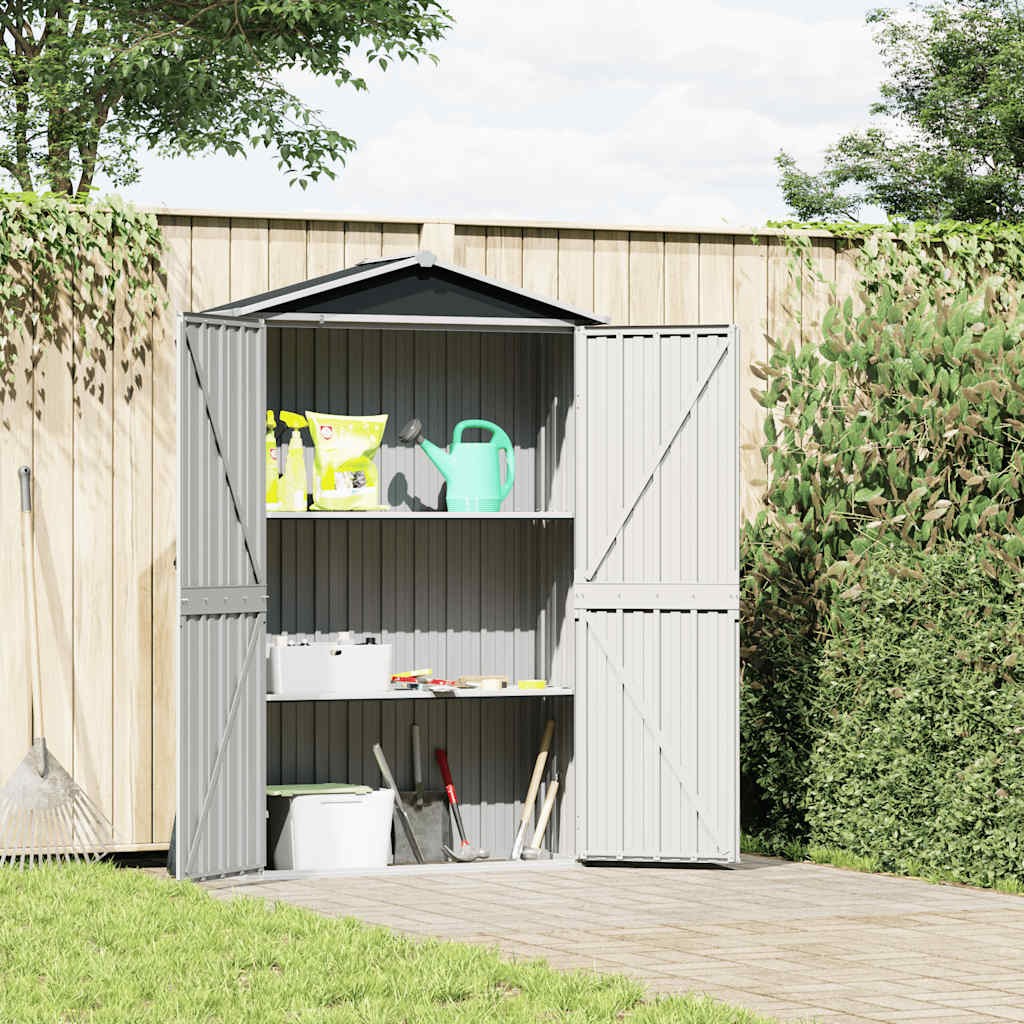 Garden Shed Galvanised Steel Outdoor Tool Storage Shed Multi Colours vidaXL