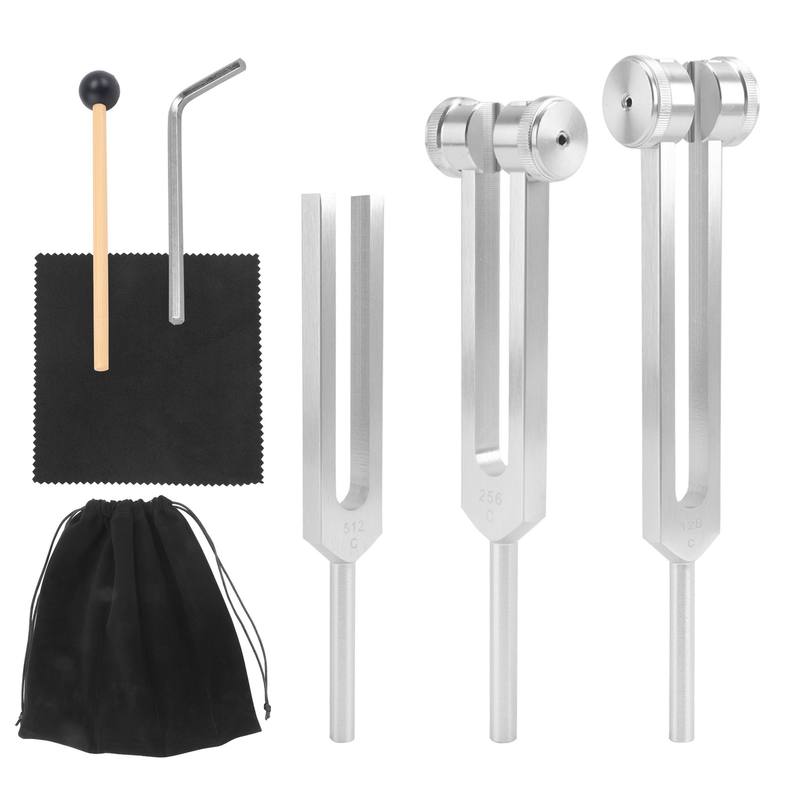 10X(Tuning Forks Set-128 Hz, 256 Hz, 512 Hz,Tuning Forks Perfect for7790