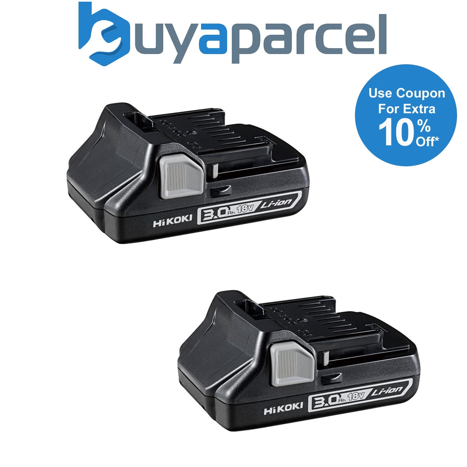 HiKOKI x2 18V Battery 3.0Ah BSL1830C Compact Li-ion Batteries HIK339783 339783