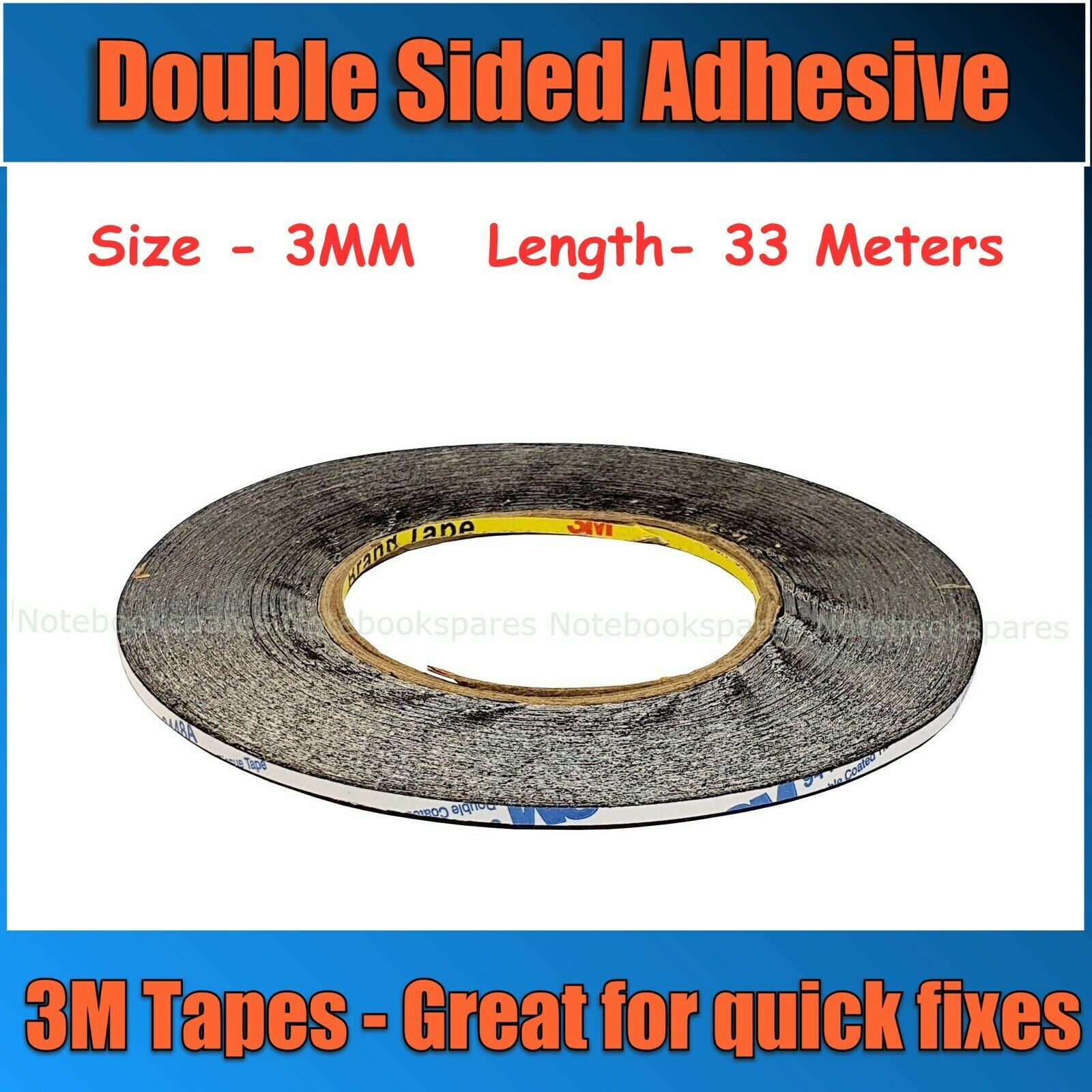 3mm Extremely Strong Double Sided 3M Black Tape for Mobile Phones Electronics