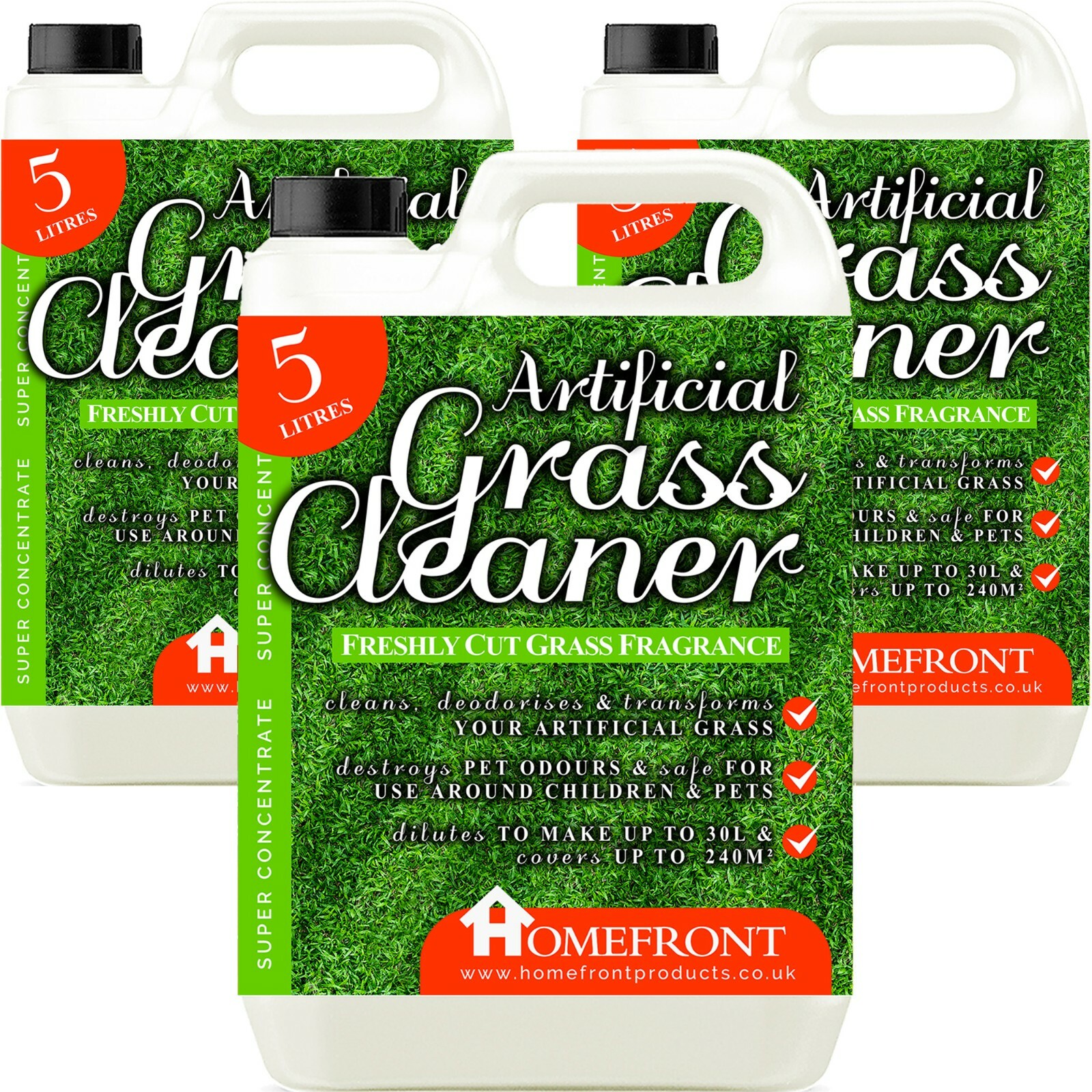 Homefront Artificial Grass Disinfectant Cleaner Astro Turf Garden Deodoriser 15L
