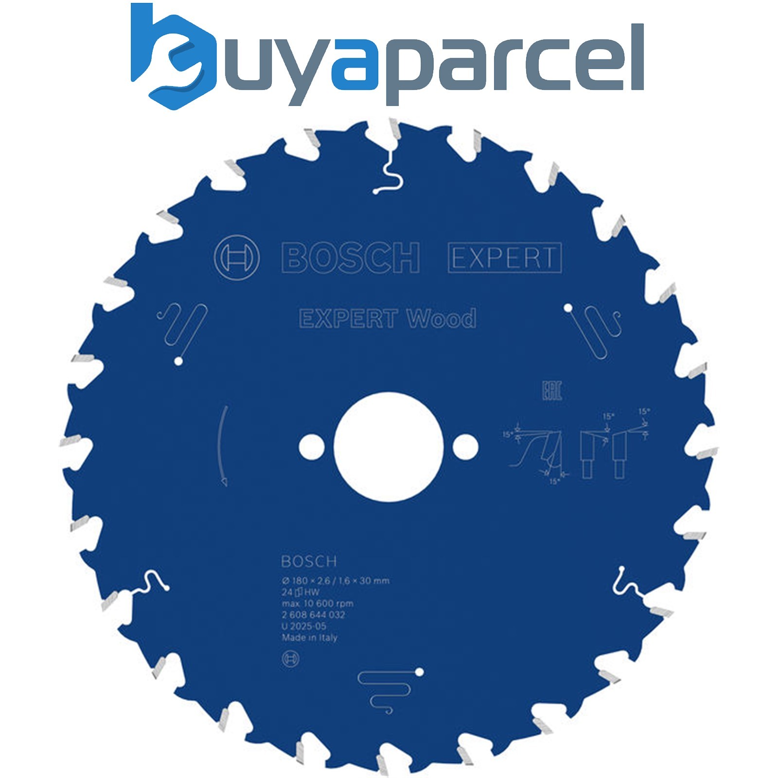 Bosch EXPERT Wood Circular Saw Blade 180 x 2.6/1.6 x 30 mm T24 2608644032