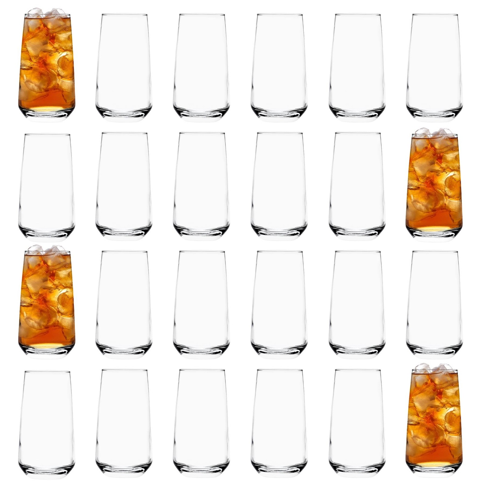 24x Tallo Highball Glasses Water Juice Beer Glass Cocktail Tumblers 480ml Clear