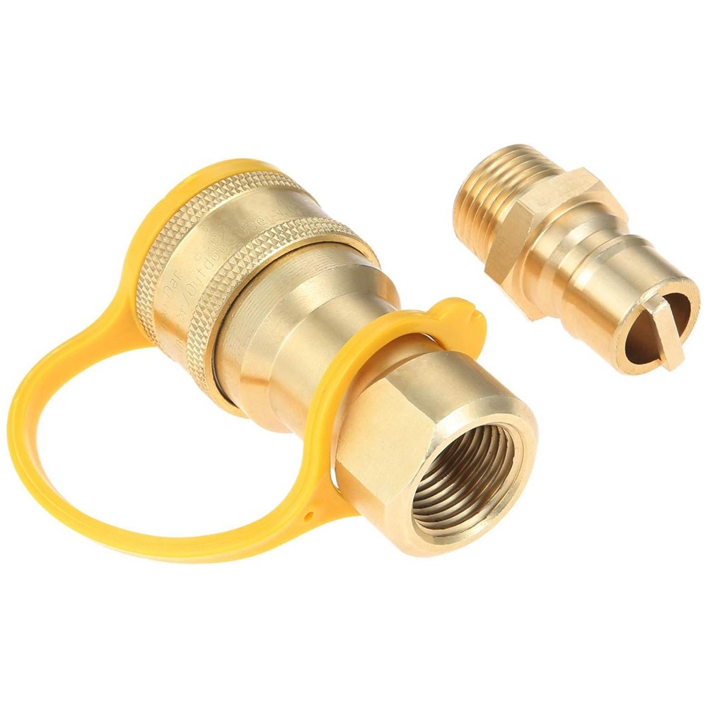 2X(Gas Connect Kit,Disconnect Connector with Male Insert Plug,1/2 Inch7250