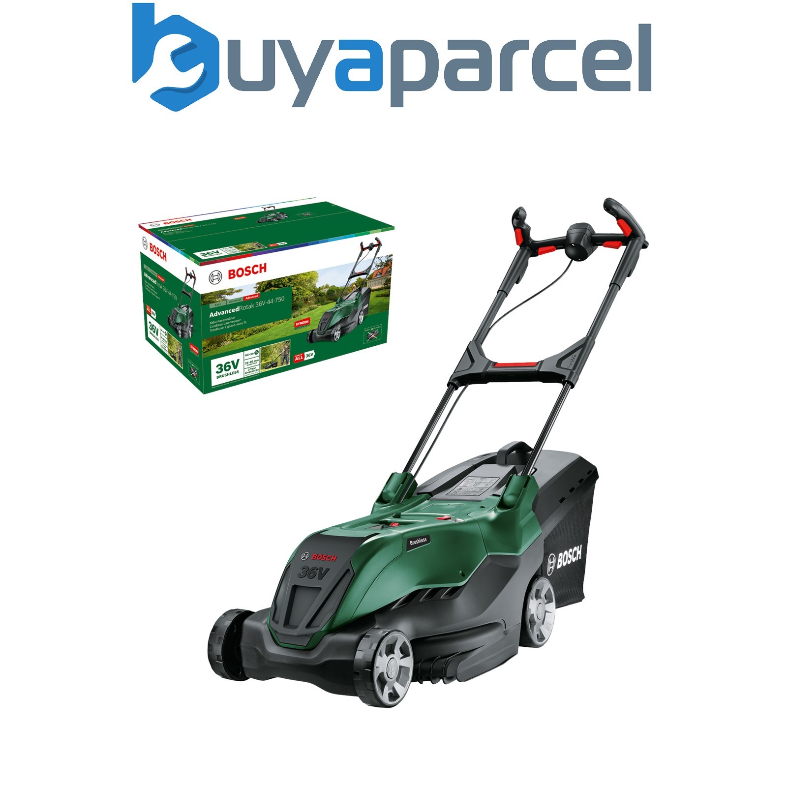 Bosch Cordless Lawnmower AdvancedRotak 36V-44-750 Carton box 06008B9G00