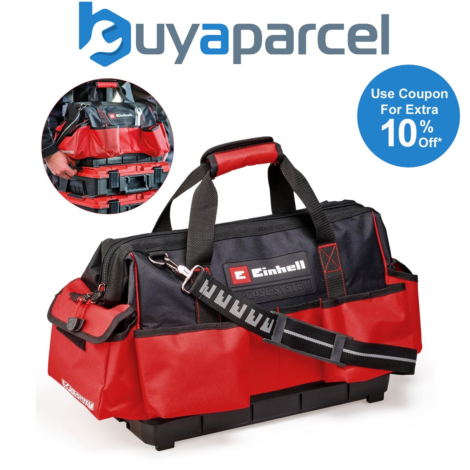 Einhell Tool Bag 49cm 19" Modular E-Case System Stackable System Up To 30kg Load