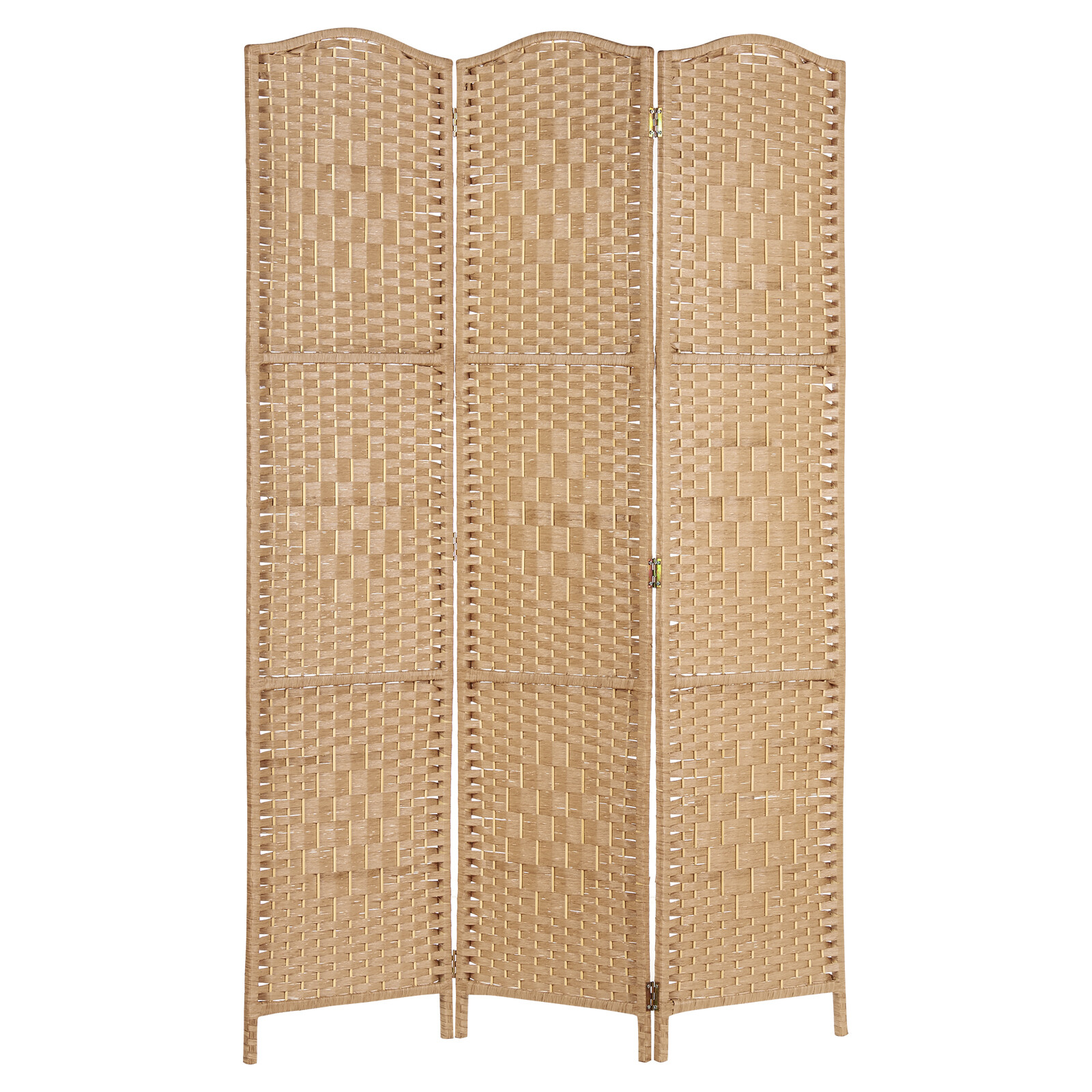 Solid Weave Hand Made Wicker Folding Room Divider Separator/Privacy Screen/Panel