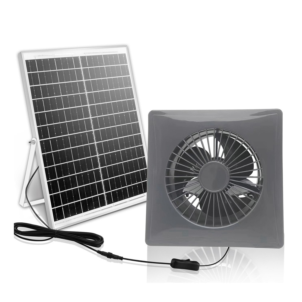 Ventilation 6Inch High-Speed Solar Silent Fan with 8W Panel Shed Solar9268