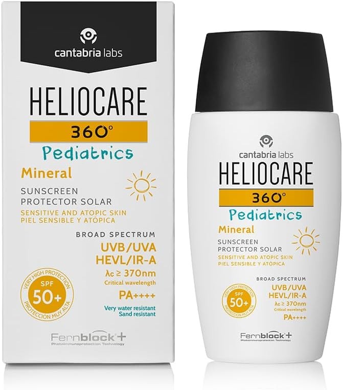 Heliocare 360° Pediatrics Mineral - 50ml | Fluid Lotion for Face & Body | SPF