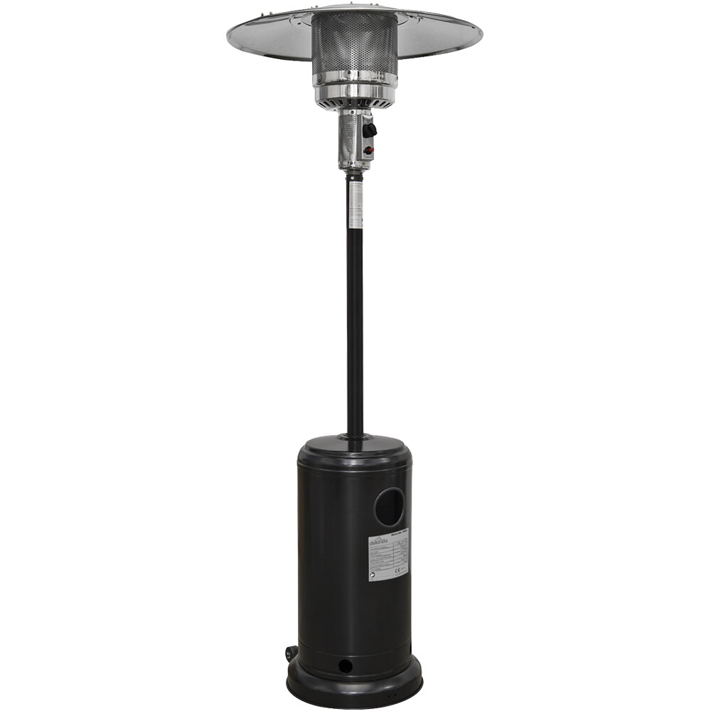 13kW Black Propane Gas Tower Patio Heater - Outdoor Garden Dining Radiator Set