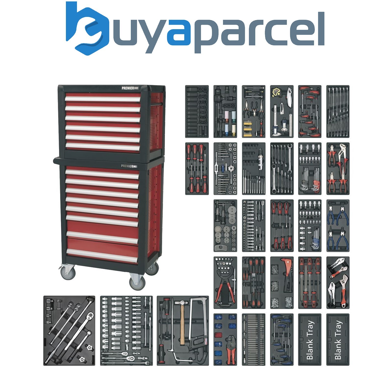 Sealey APTTC02 Premier&trade; Topchest & Rollcab Combination 14 Drawer with 1233