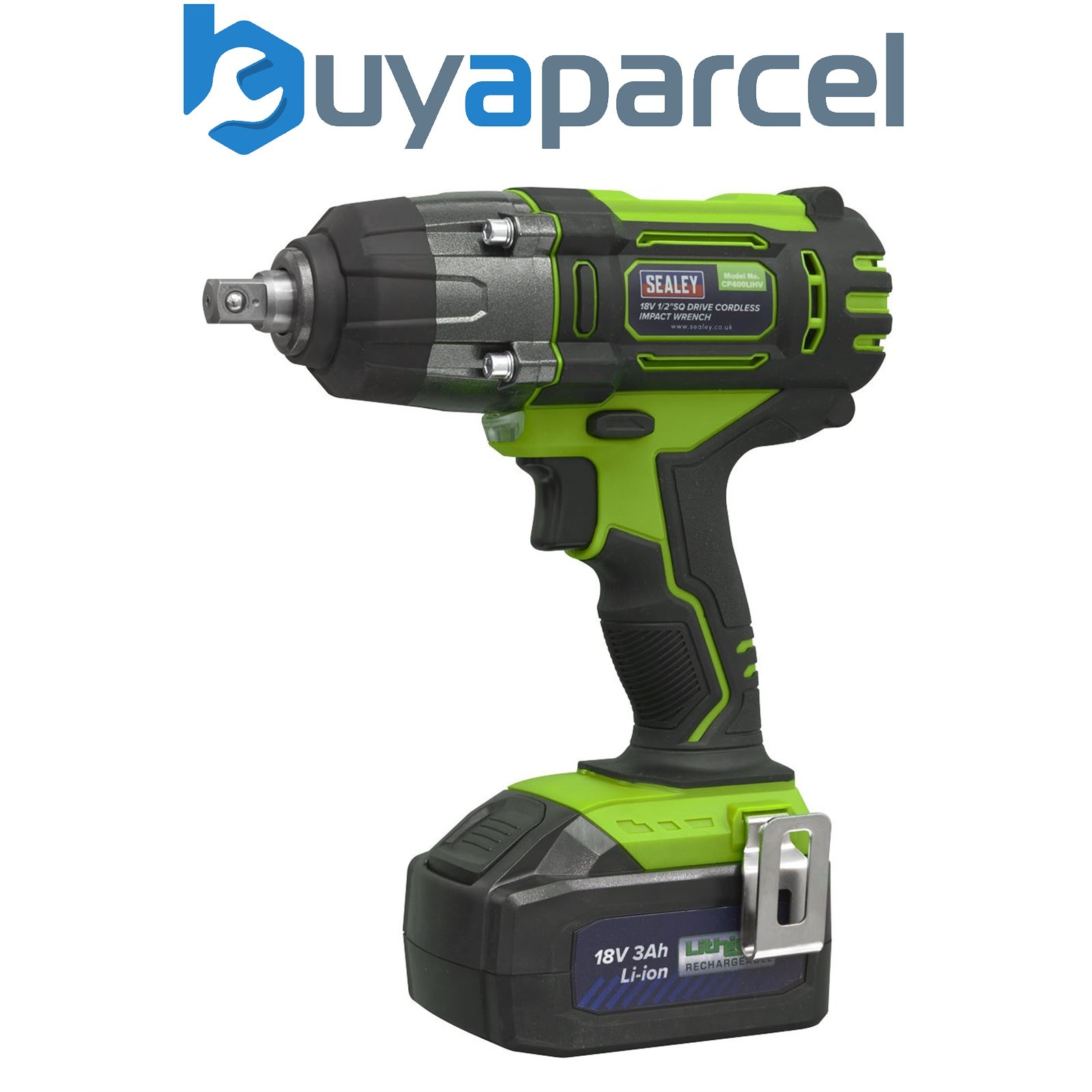 Sealey CP400LIHV 1/2"Sq Drive Hi-Vis Cordless Impact Wrench 18V 3Ah