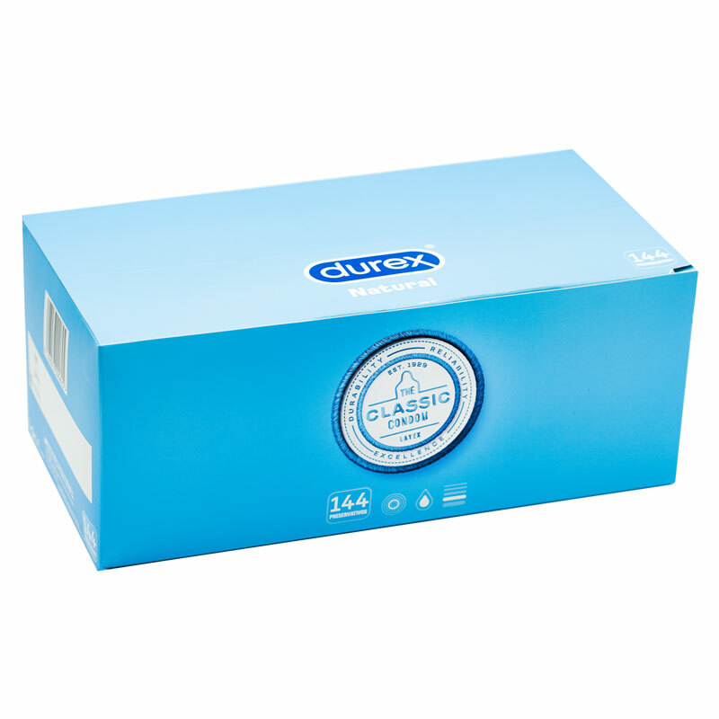 Durex BASIC condoms Regular Classic Natural Easy-On Lubricated Value Pack 144