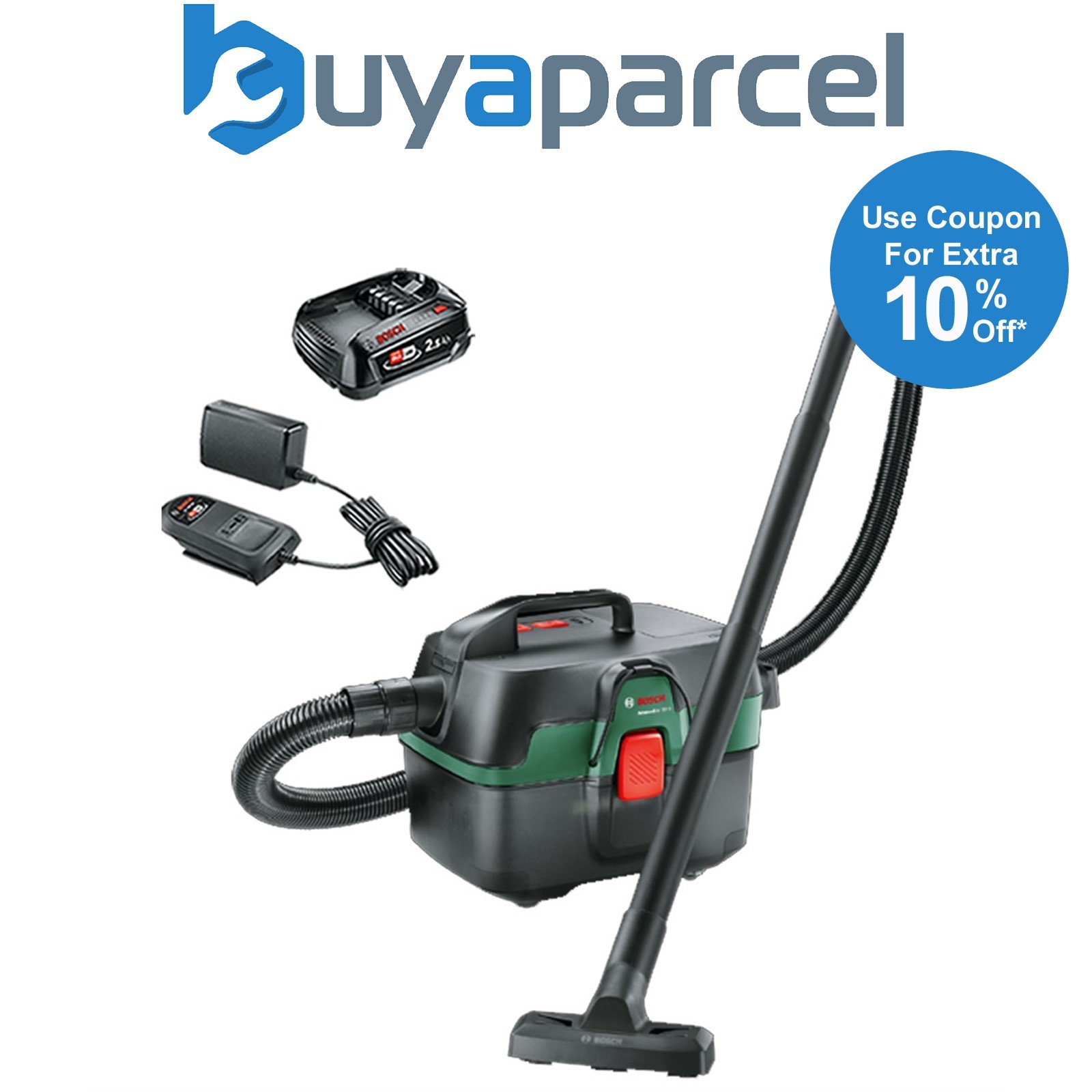 Bosch 06033E1000 AdvancedVac 18V Wet Dry Vacuum Cleaner Blower + 2.5AH Battery