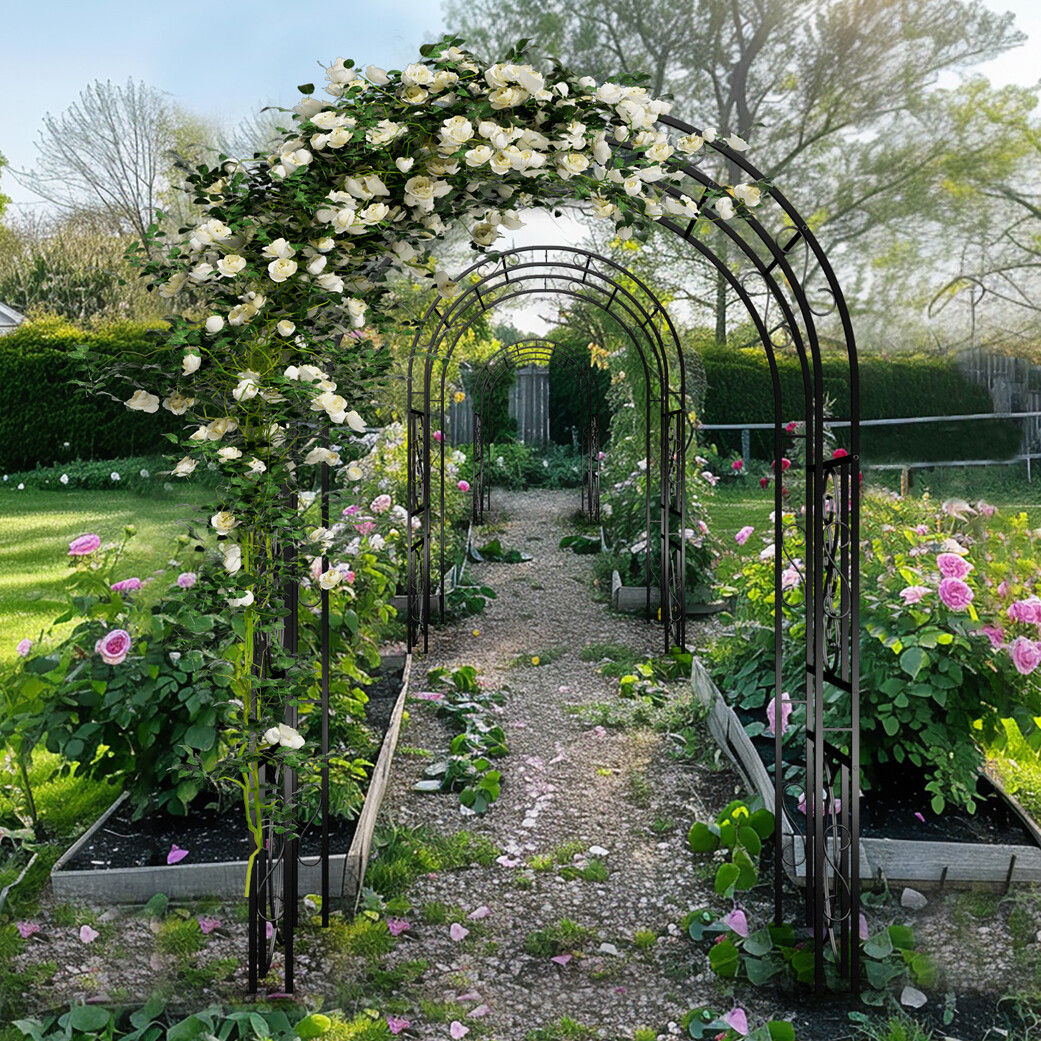 Garden Arch Metal Frame Decoration Trellis Stand Vines Climbing Plants Archway