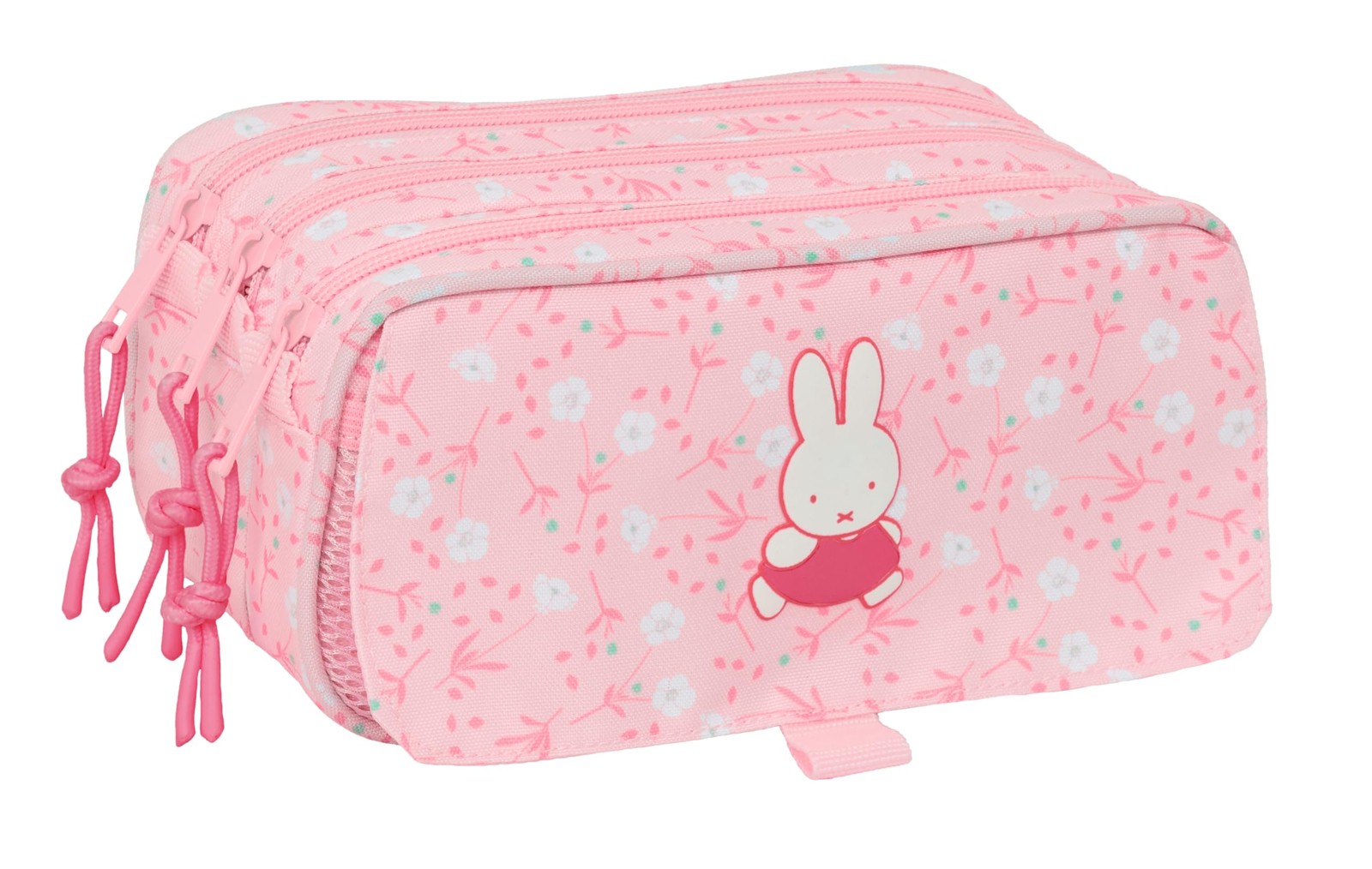 Safta MIFFY FLORES – Triple Big Pencil Case, Children's Pencil Case, Ideal for S