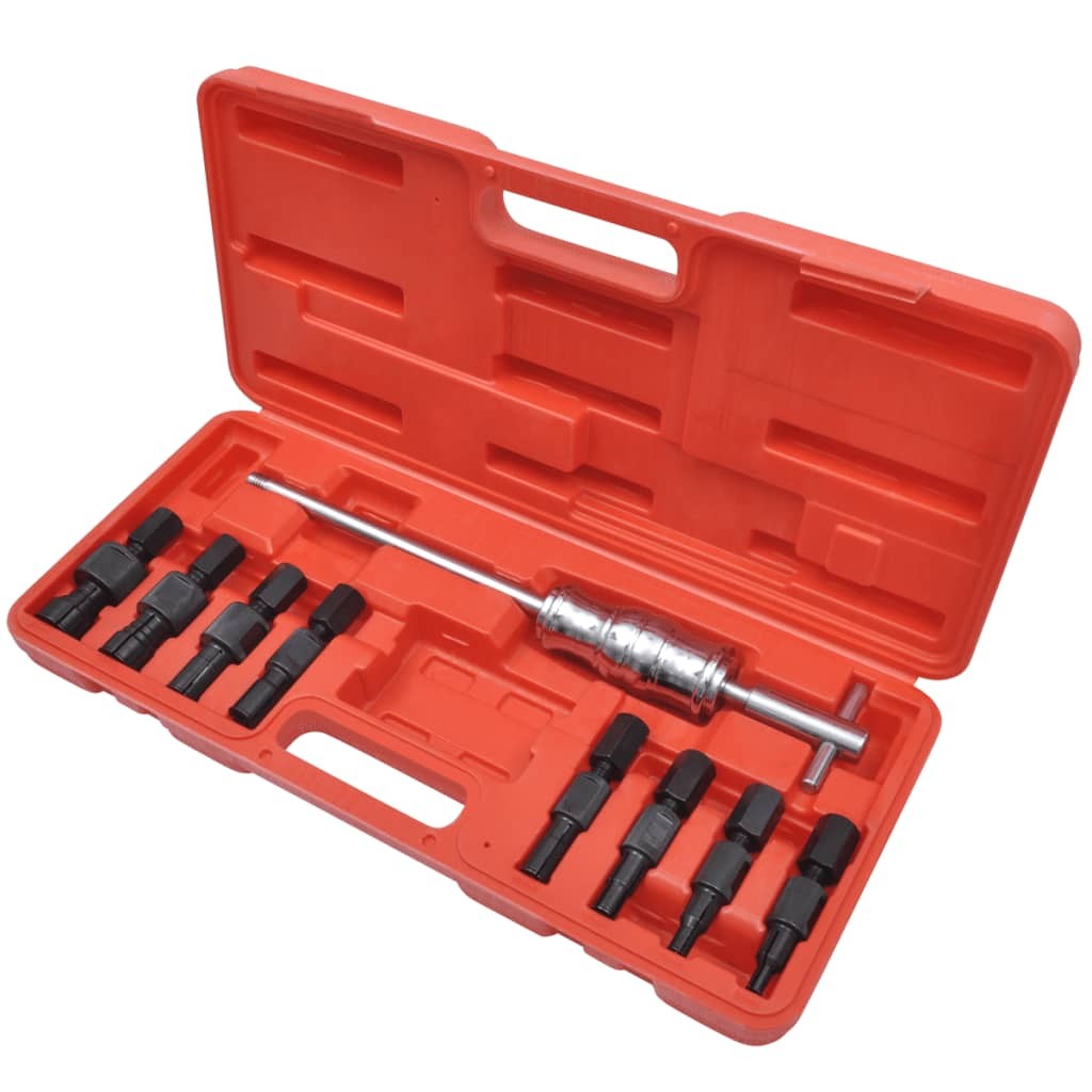 Blind Hole Bearing Puller Tool Set 9 Piece Extractor Slide Hammer vidaXL