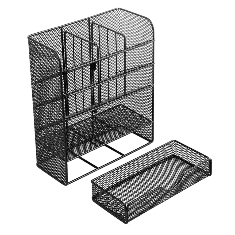 Mesh Desk Organizer Desktop Stationary Organizer Multi-Functional Pen3658