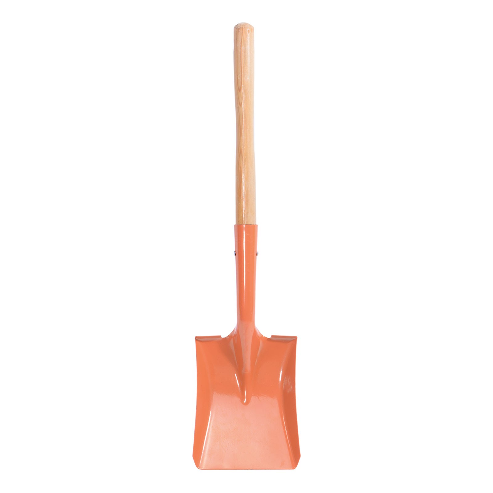 Small Garden Spade Shovel 29" Square Shovel with Wooden Handle Orange
