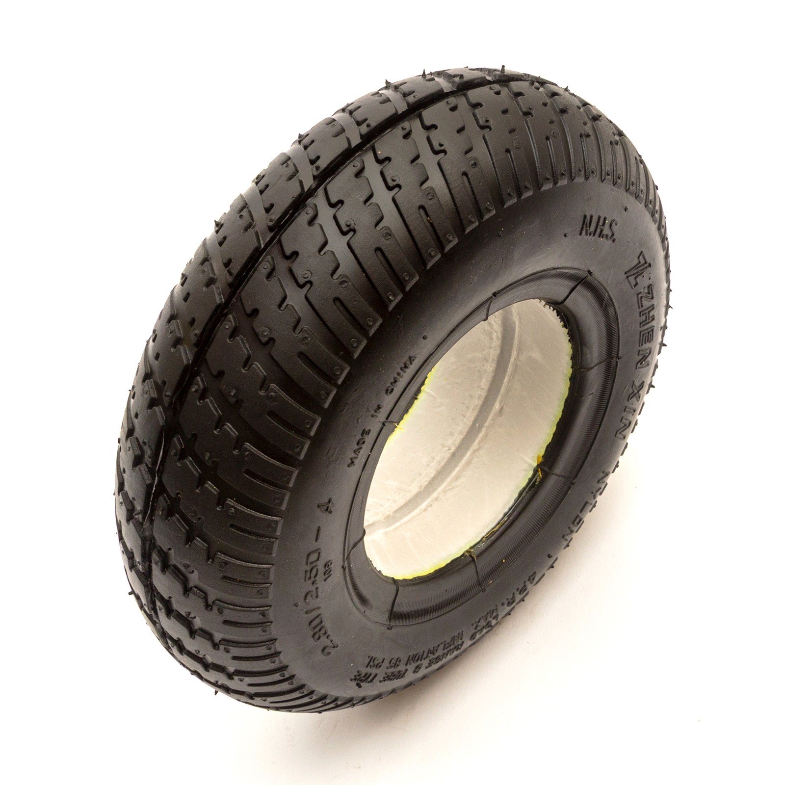 2.80/2.50-4 Solid PU Rubber Tyre Black Puncture Proof 280/250-4 Mobility Scooter