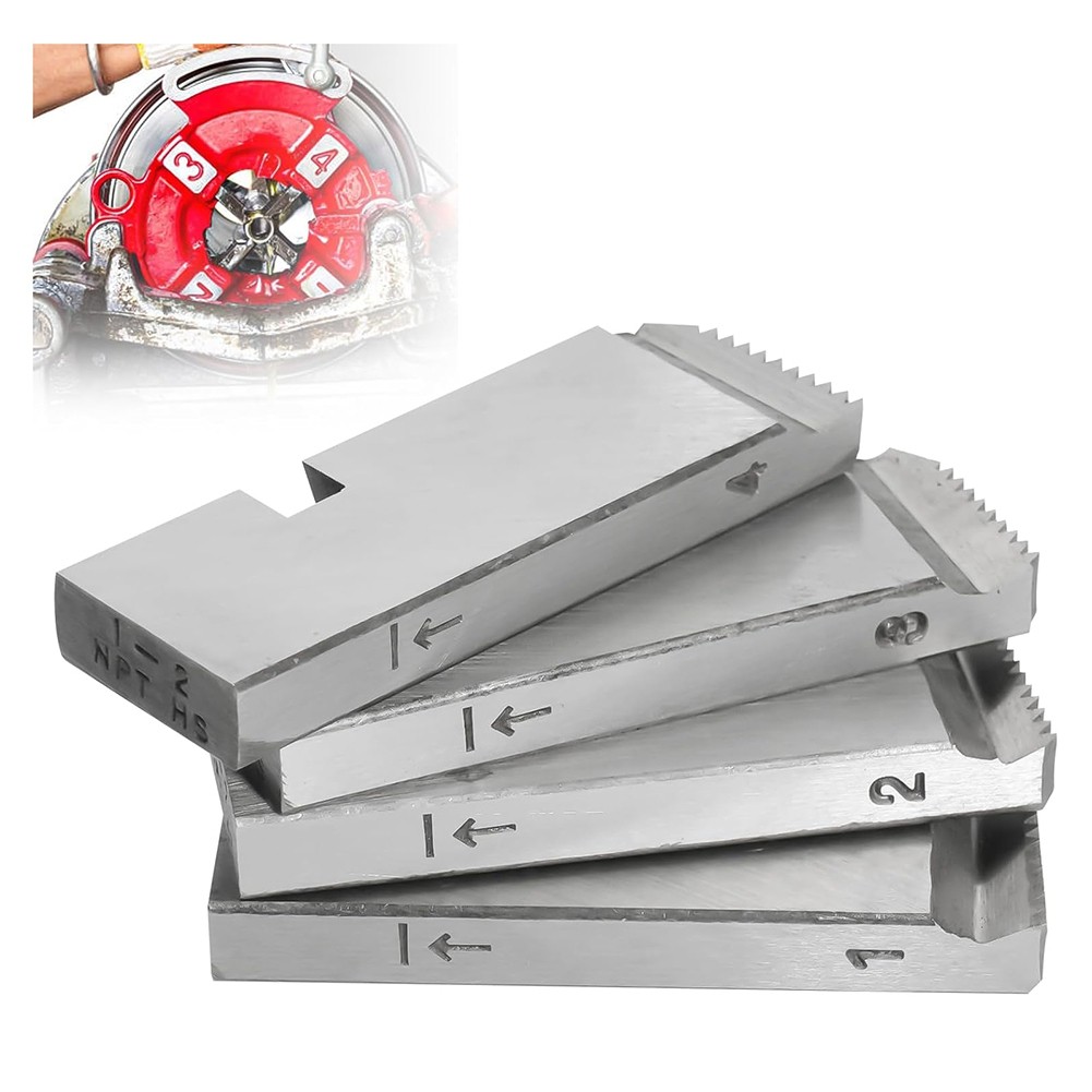 4-Pack 47770 Pipe Threader Set for ,High-Speed Threading Dies for 1-2 Inch8937