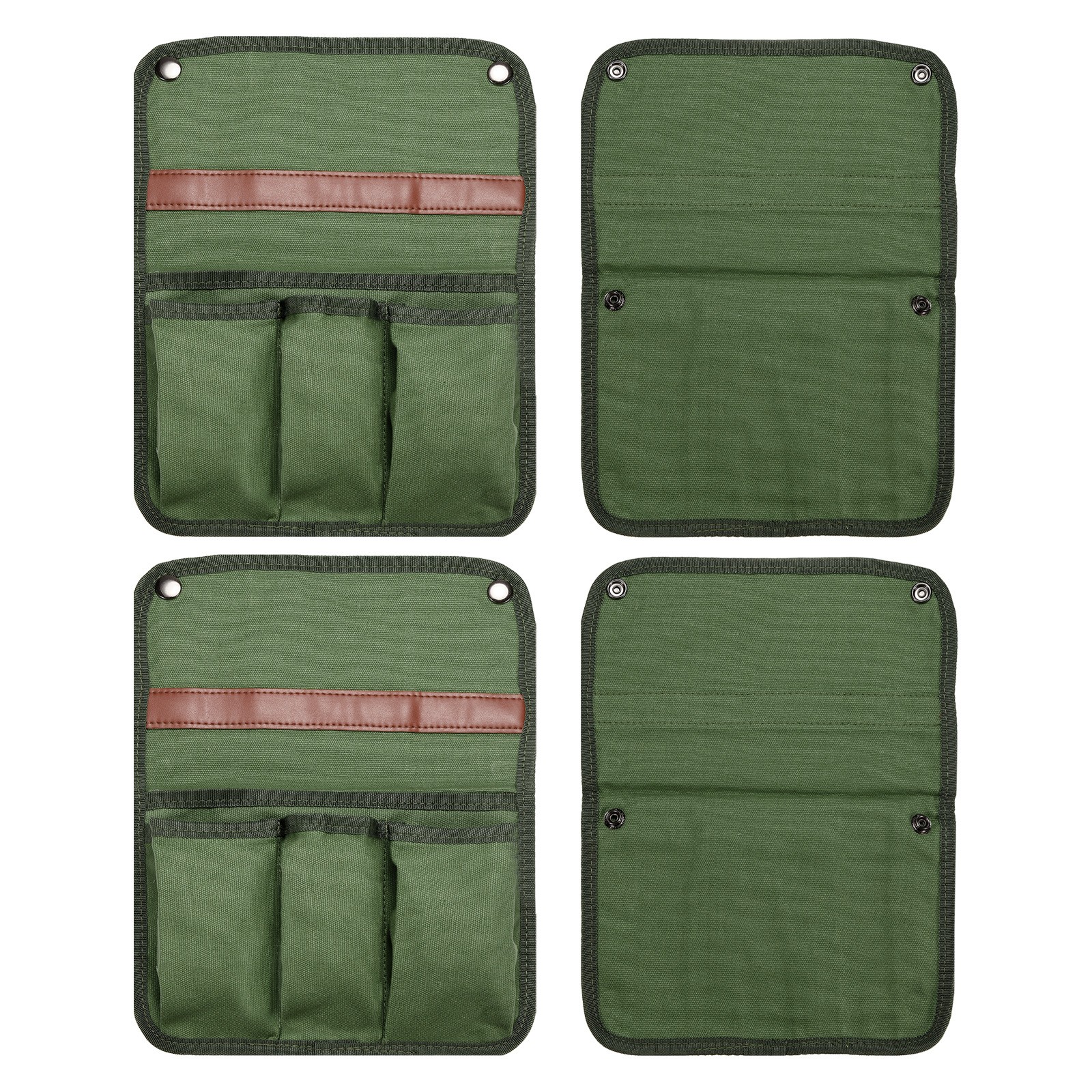 2pcs Chair Armrest Organizer, Outdoor Chair Arm Rest Magazines Bag, Green