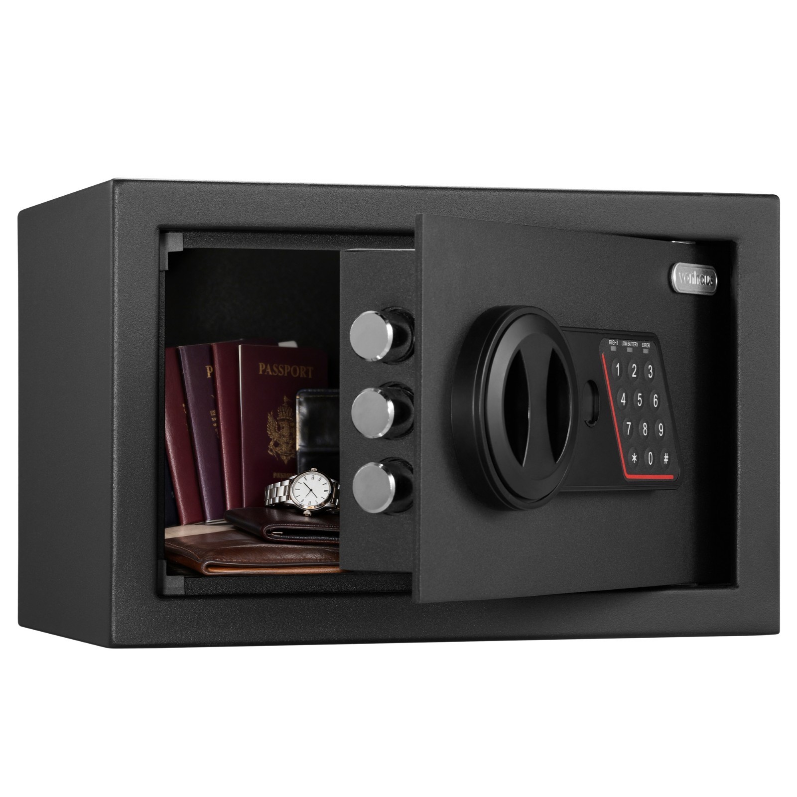 8.5L Electronic Safe Box with Digital Keypad - VonHaus Security Safe for Home