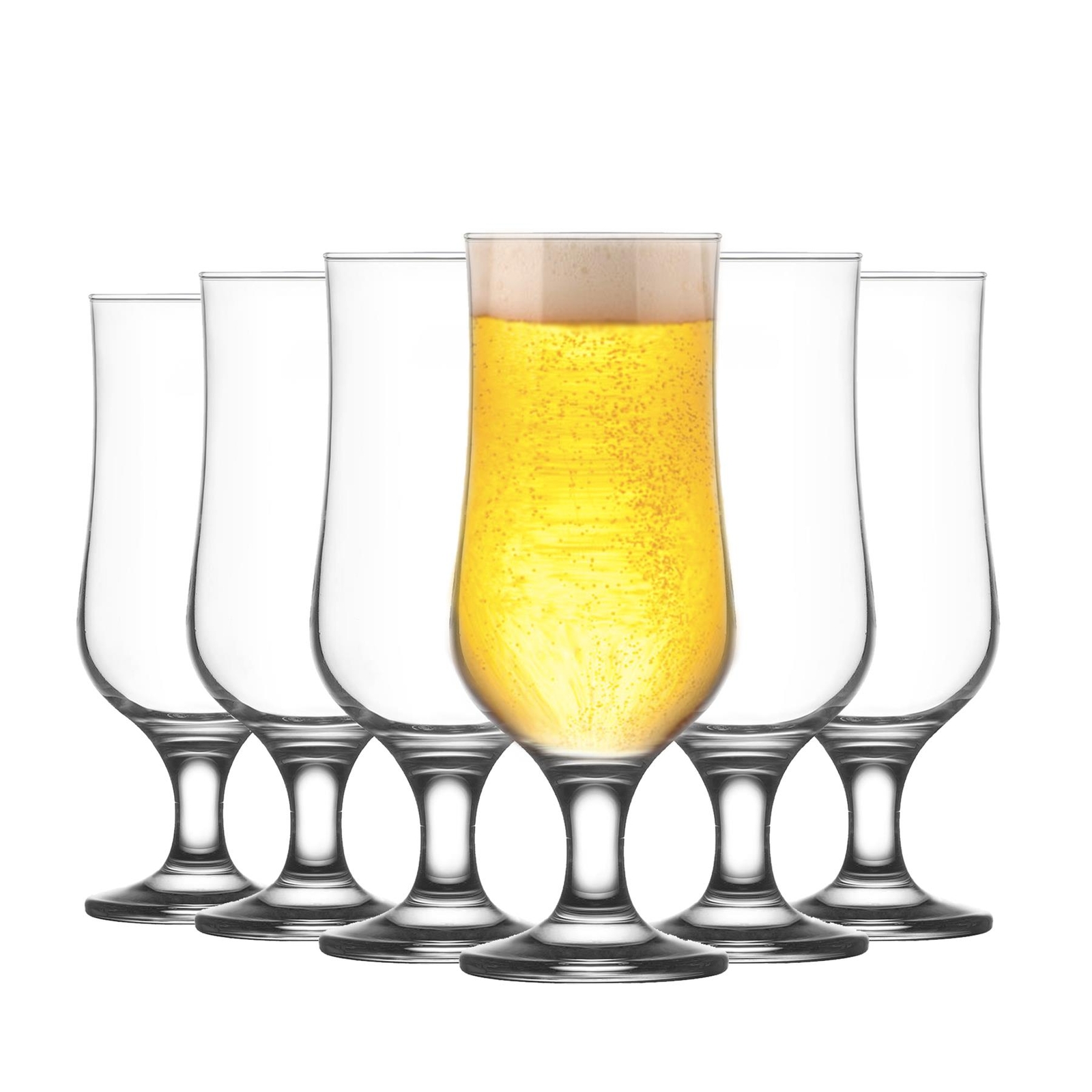 LAV 12x Nevakar Hurricane Beer Glasses Traditional Craft Ale Goblet Stem 385ml