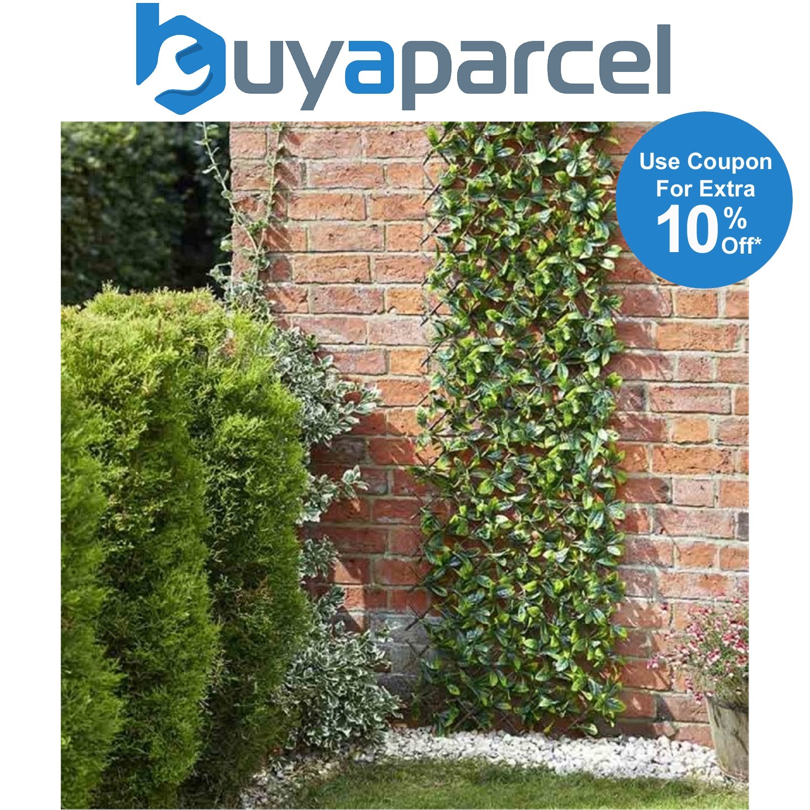 Smart Garden 90cm x 180cm Expanding Lemon Leaf Trellis Wheelie Bin Screen