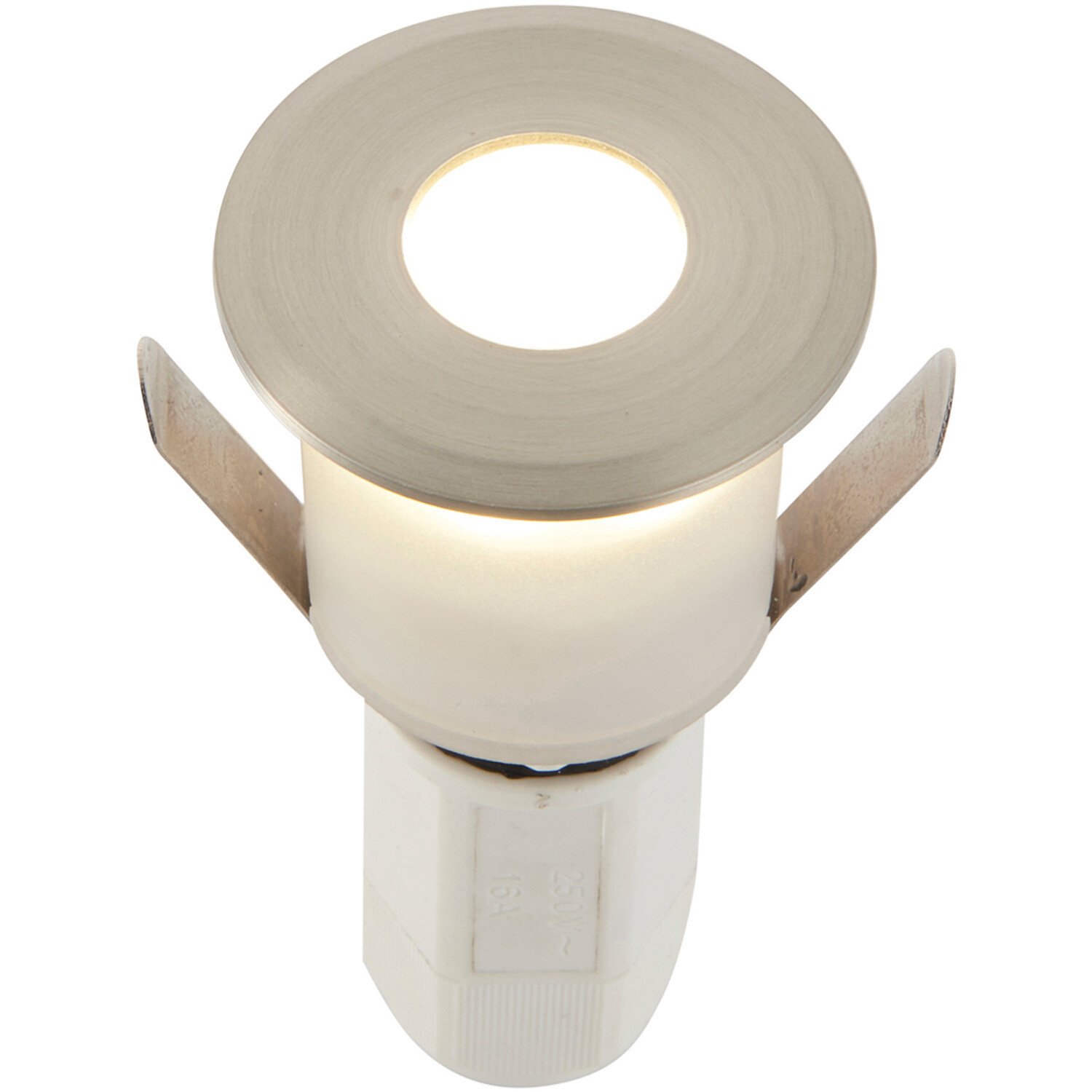 Recessed Decking IP67 Guide Light - 1.2W Cool White LED - Satin Nickel Plate